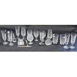 Various Tutbury crystal ornaments and glassware, brandy balloons, a quantity of glasses, some boxed,
