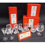 Various Royal Brierley Fuchsia pattern drinking glasses, to include liqueur glasses, etc. (a quanti