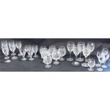 Various Royal Doulton crystal glassware, drinking glasses, brandy balloons, 15cm high, various other