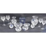 Various Stuart Crystal dishes, wine glasses, 17cm high, various bowls, vases, etc. (a quantity, mai