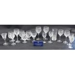 Various Stuart and other crystal glassware, pair of hock glasses, 19cm high, brandy balloons, etc. (