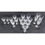 A collection of Waterford Crystal Lismore pattern glasses, to include claret glass, white wine glass