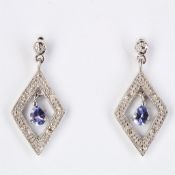 + VAT Brand New Pair Blue Topaz Drop Earrings
