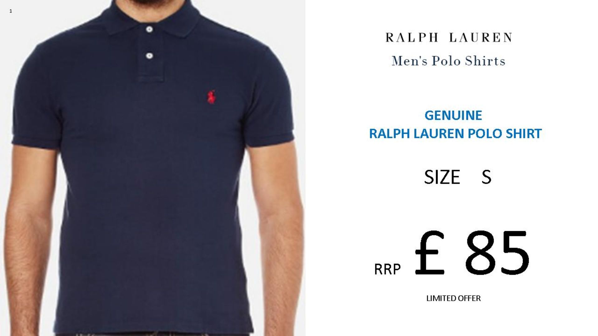+ VAT Brand New Ralph Lauren Custom-Fit Small Pony Polo Shirt - Newport Navy - Size S - Ribbed Polo