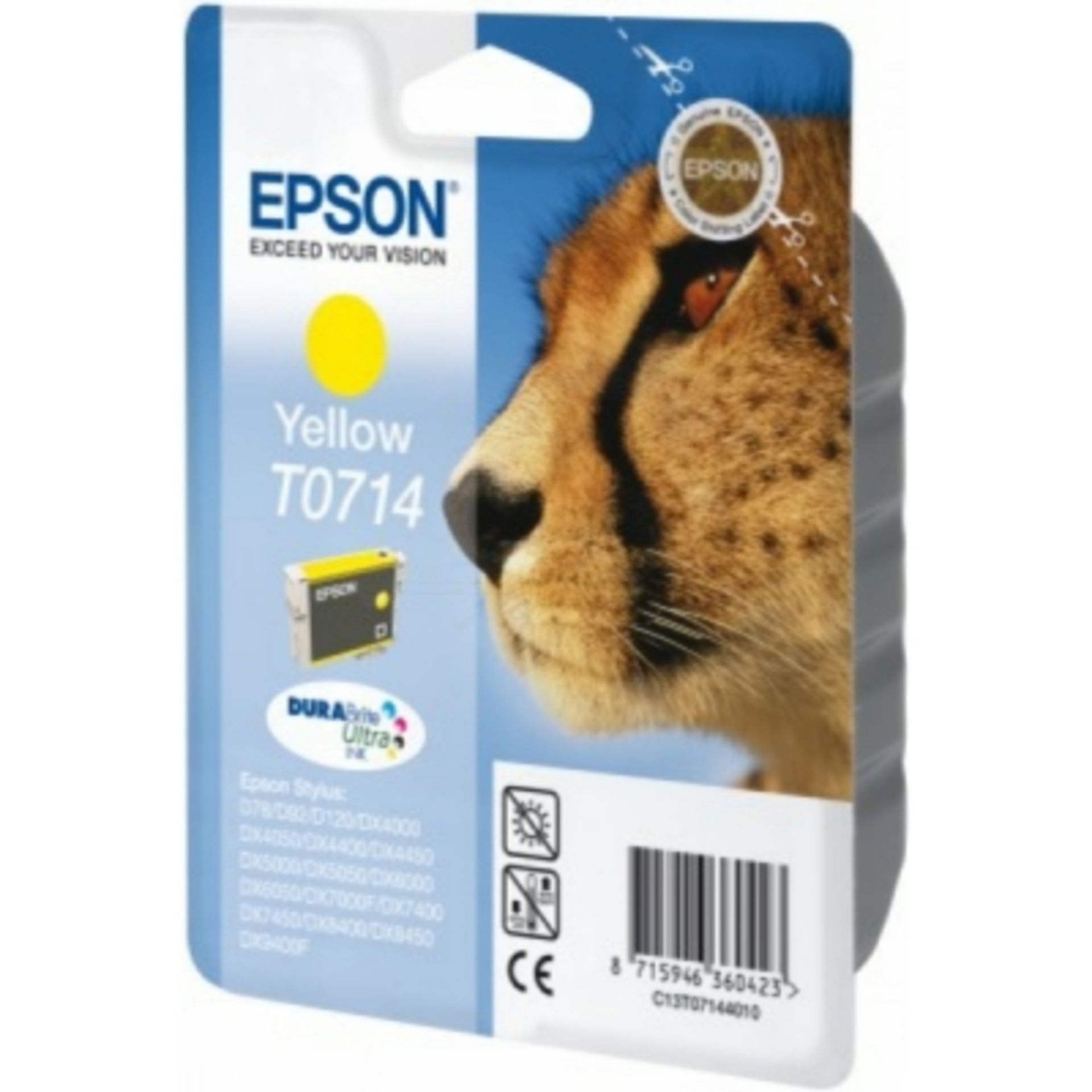 + VAT Grade A A Lot Of Three Epson Cyan T0712 & Yellow T0714 Epson Stylus Stylus Cartridges