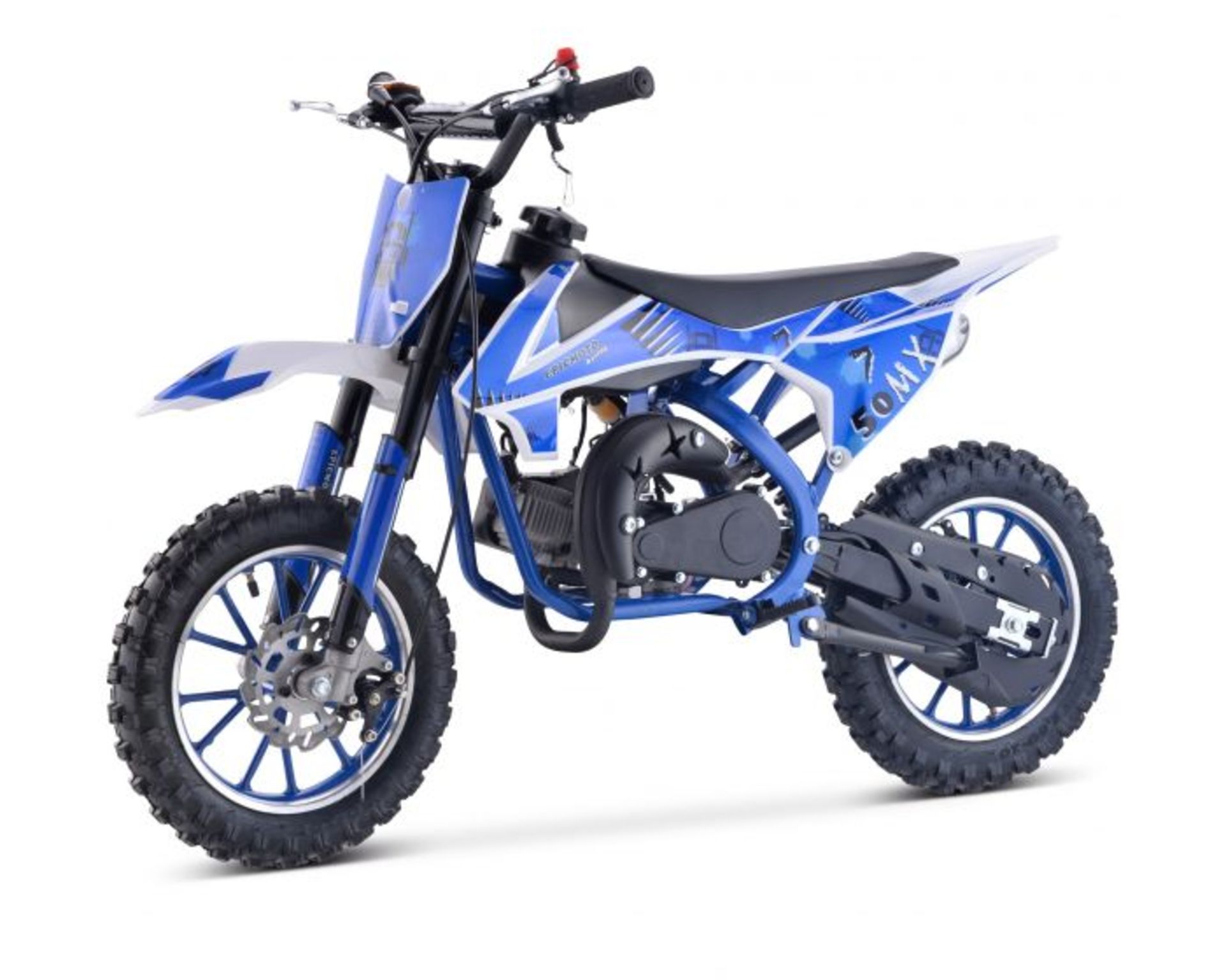 + VAT Brand New 49cc Falcon Mini Dirt Bike - Full Front & Rear Suspension - Disc Brakes - Easy Pull