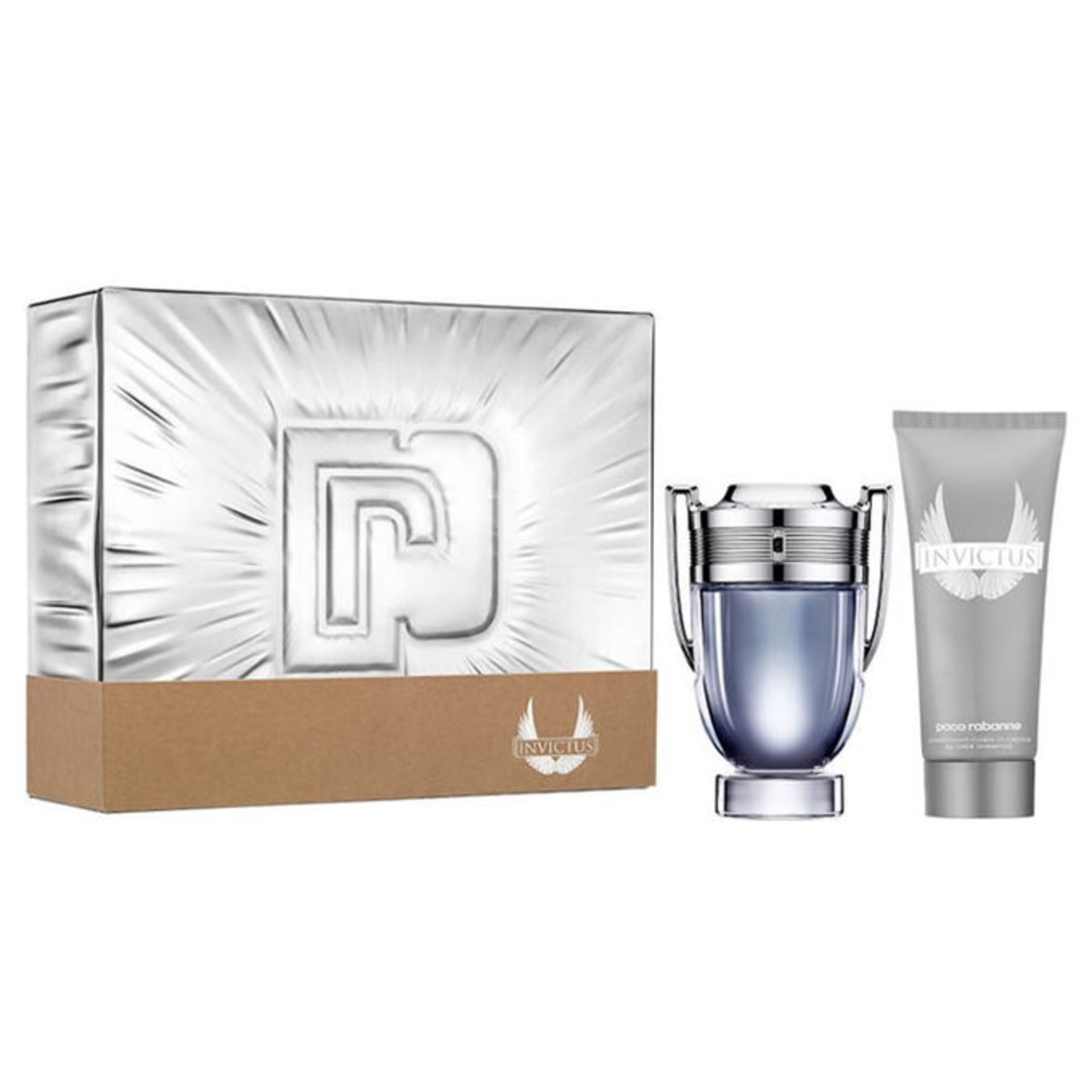 + VAT Brand New Paco Rabanne Invictus 100ml EDT Spray +100ml B/ Wash