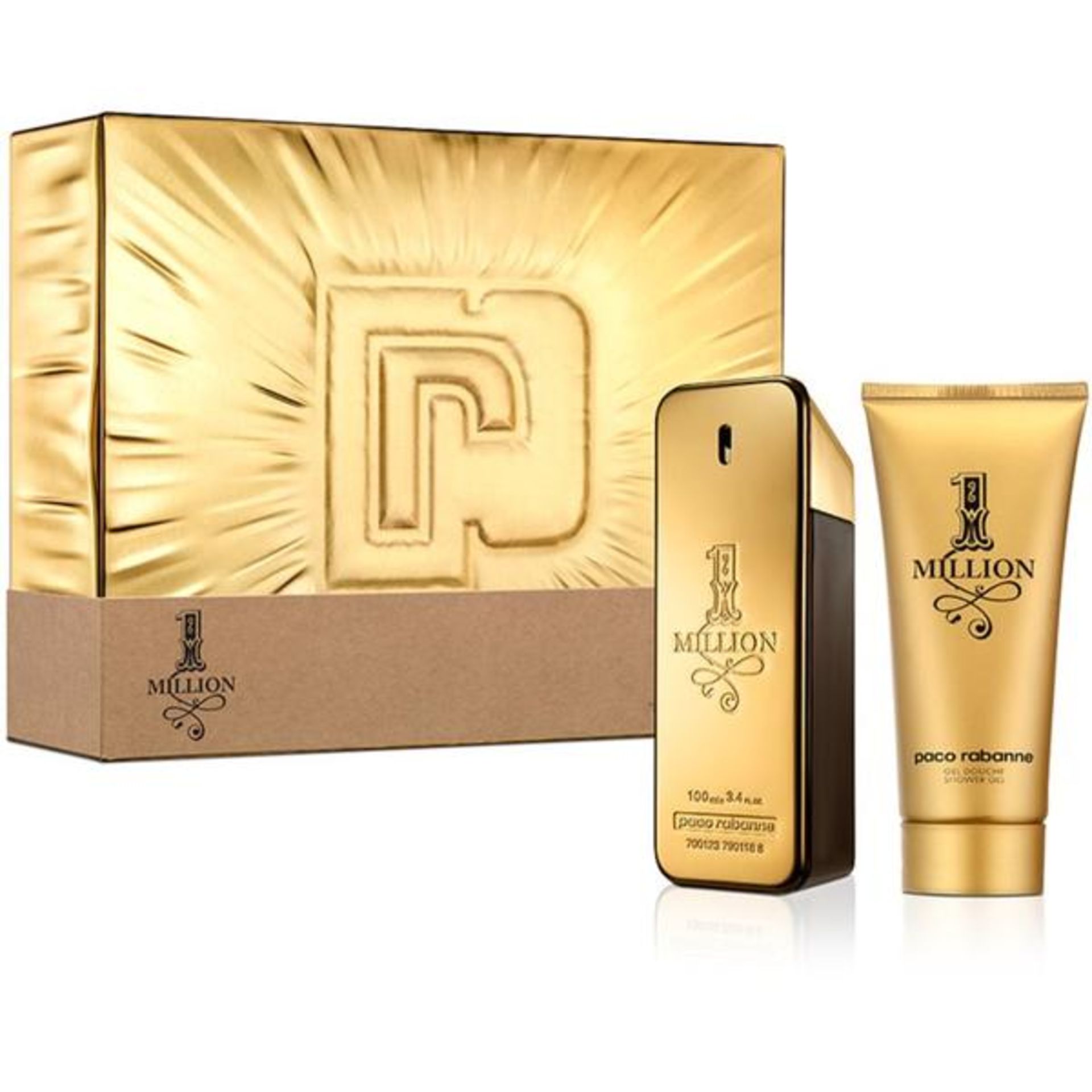 + VAT Brand New Paco Rabanne One Million 100ml EDT Spray +100ml S/ Gel