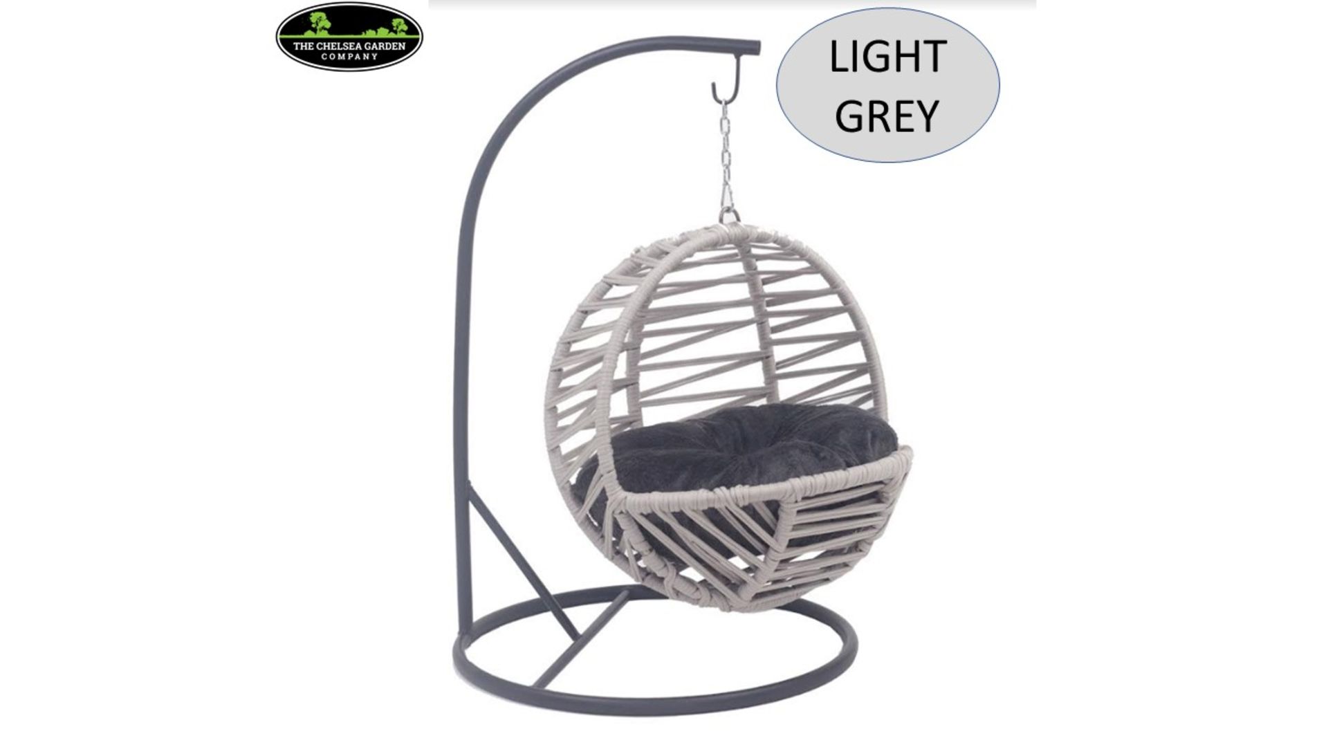 + VAT Brand New Chelsea Garden Company Cat Egg Chair - Light Grey - Item Available End Of March