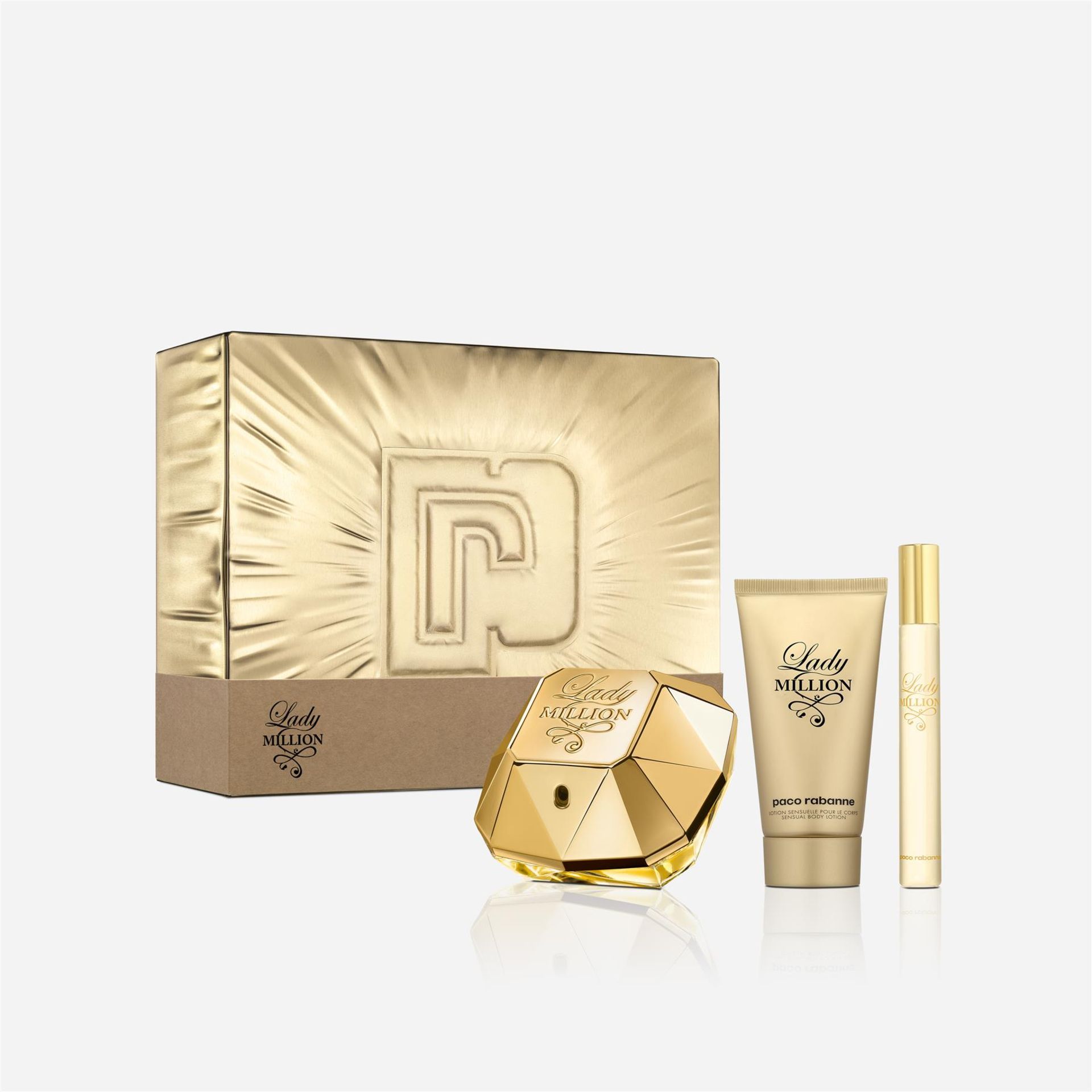 + VAT Brand New Lady Million 50ml EDP + 75ml Body Lotion + 10ml EDP Spray