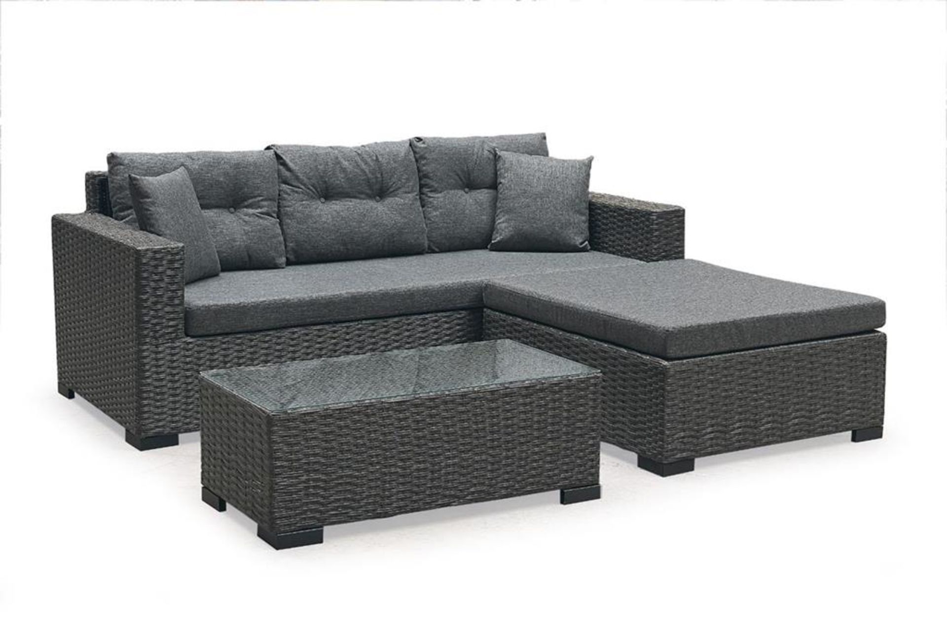 + VAT Brand New SRP £1349.99 The Chelsea Garden Co "Monaco" Range Grey Modular Corner Sofa Set