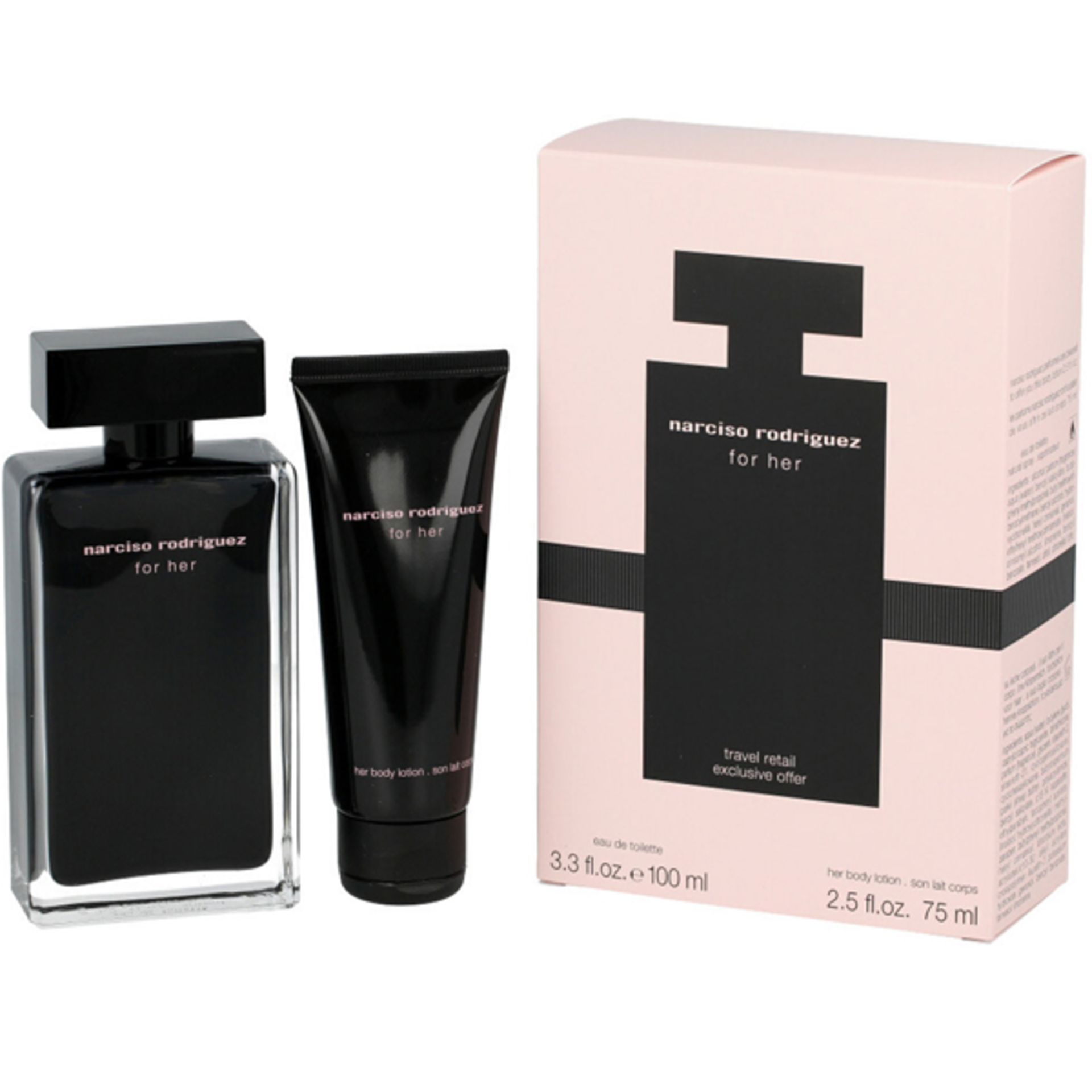 + VAT Brand New Narciso Rodriguez for her 100ml edt+75ml B/L