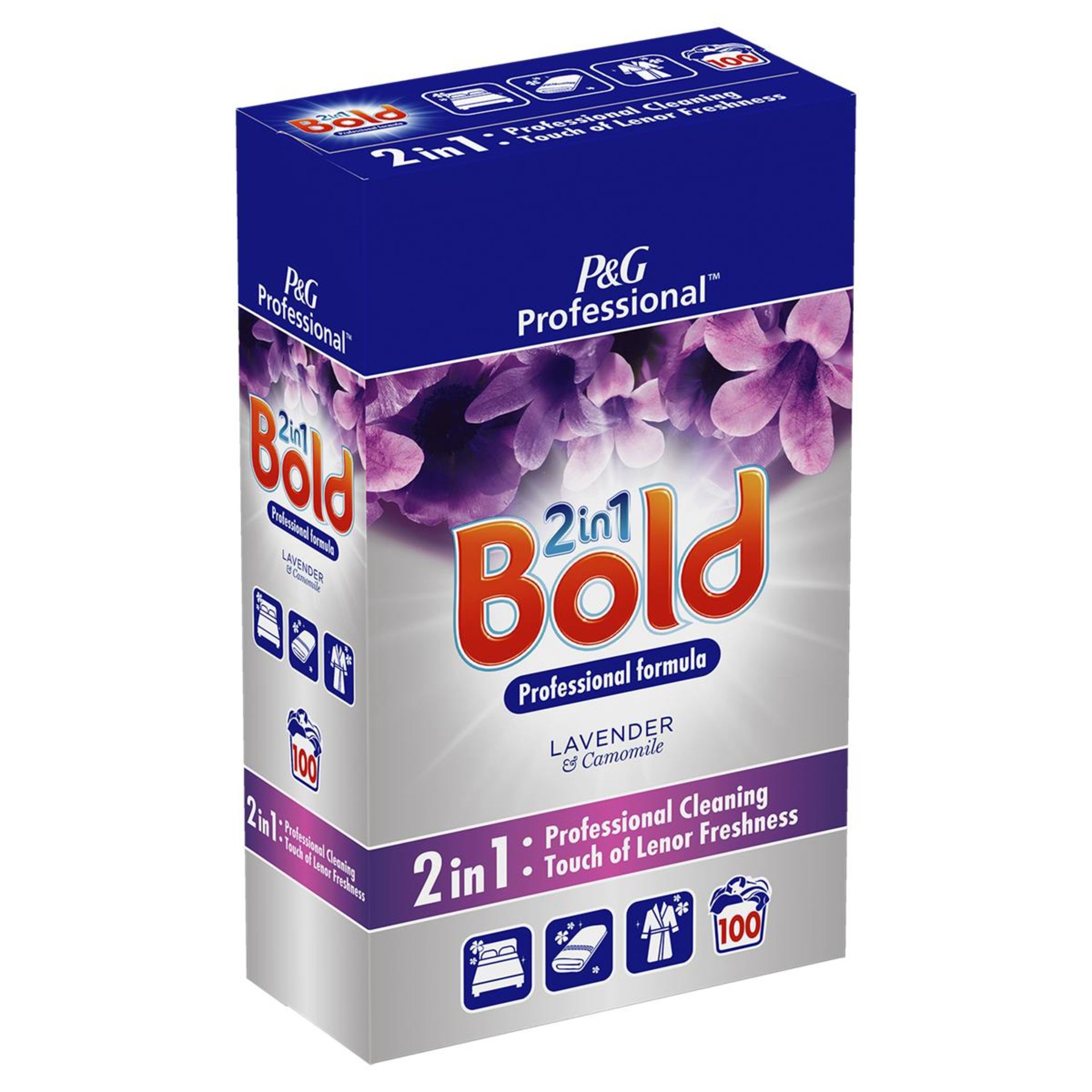 + VAT Brand New Commerical Size - ISP £27.59 - Bold Professional 100 Wash Washing Powder - Lavender