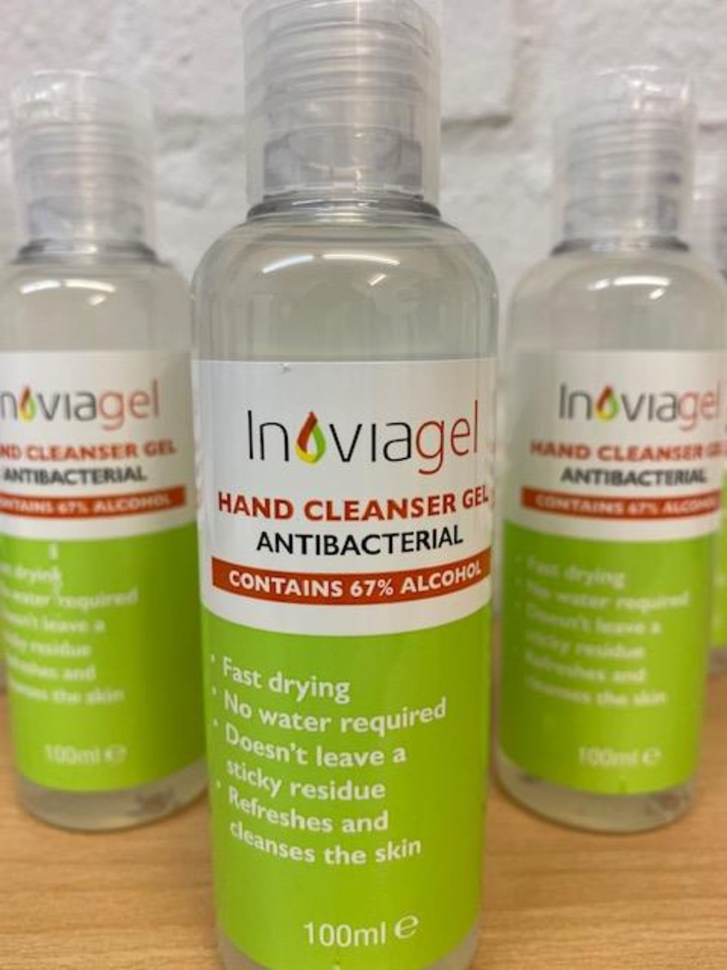 + VAT Brand New (240l) 24 Bottles 100ml Inovia Gel Antibacterial Hand Cleanser Gel - Fast Drying -