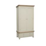 + VAT Brand New CS Designs "Daylesford" Single Wardrobe With Natural Oak Tops With Solid Hardwood