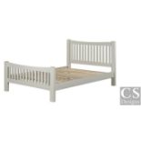 + VAT Brand New CS Designs "Daylesford" Double Bed Frame With Natural Oak Tops And Solid Hardwood