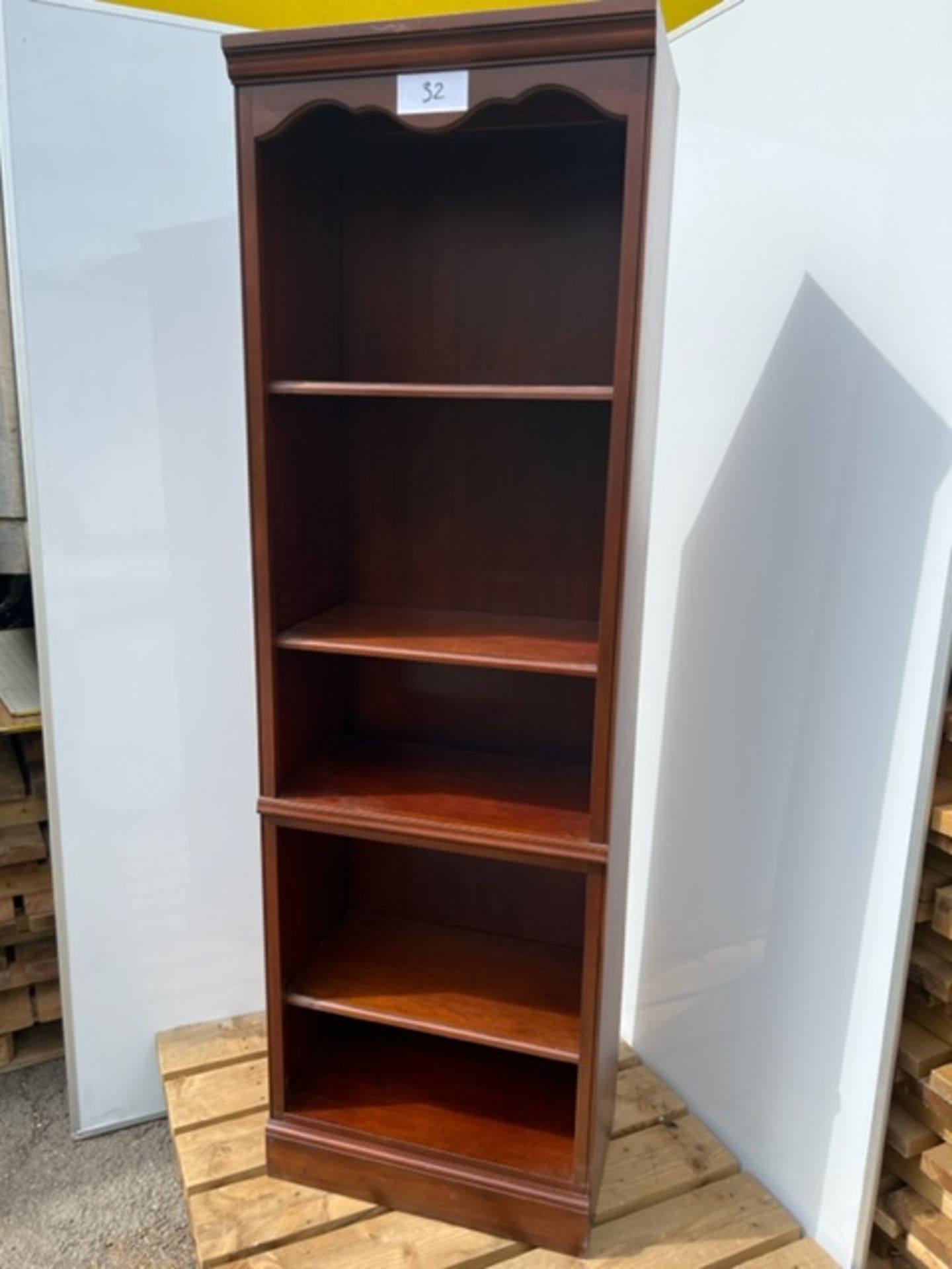 No VAT Six Foot Cherrywood Bookcase - Image 2 of 2