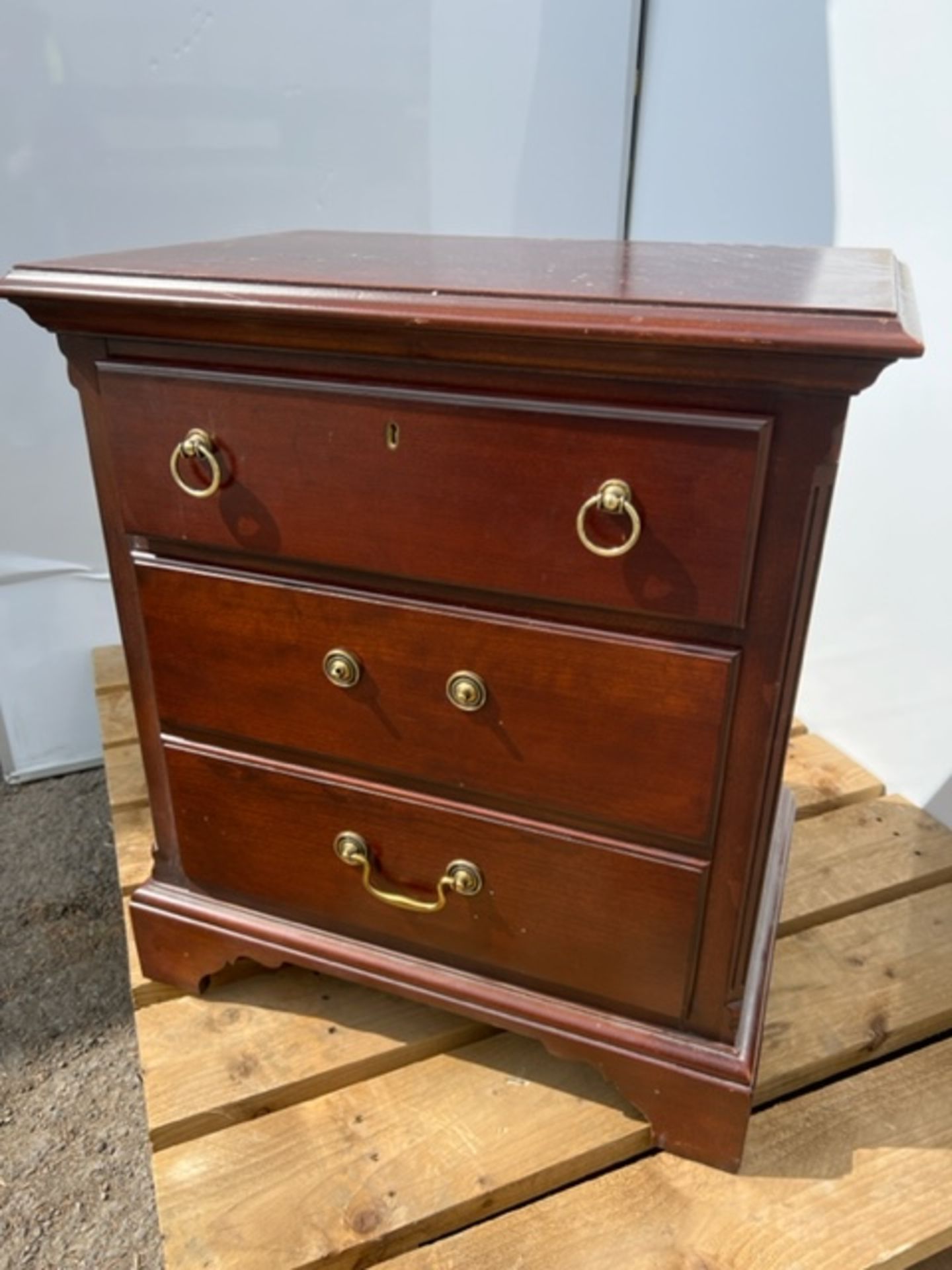 No VAT Cherrywood Three Drawer Chest Of Drawers