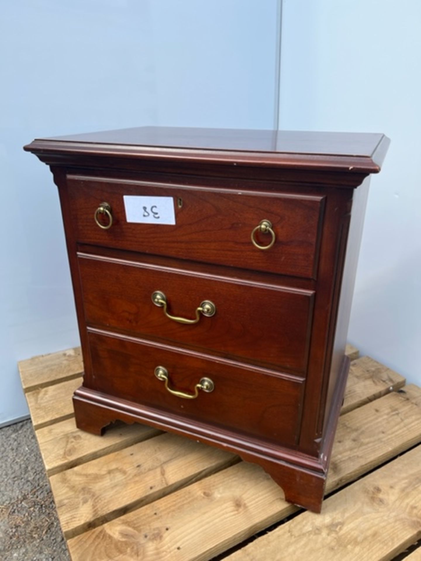 No VAT Three Drawer Cherrywood Cabinet