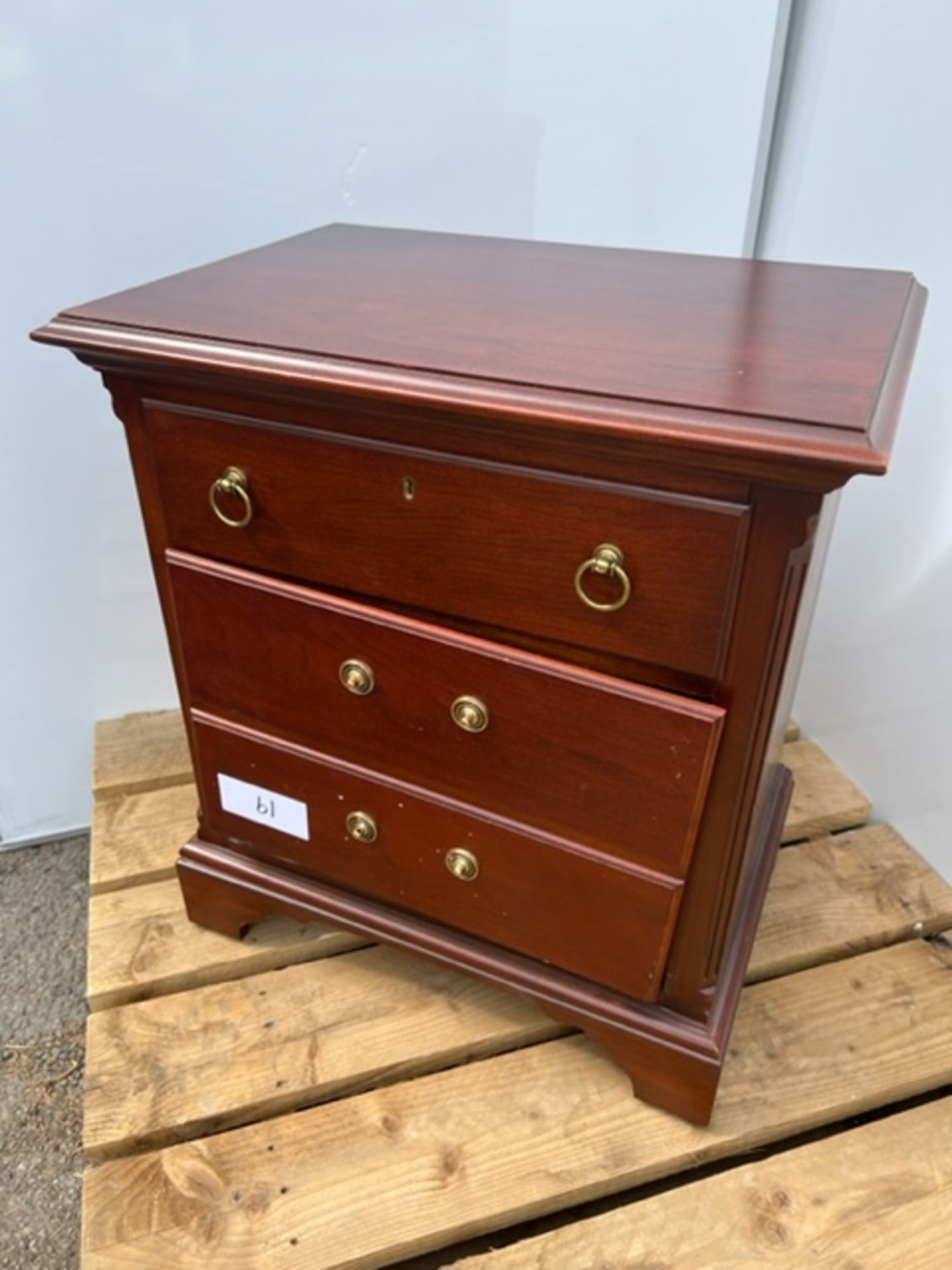 No VAT Cherrywood Three Drawer Chest Of Drawers