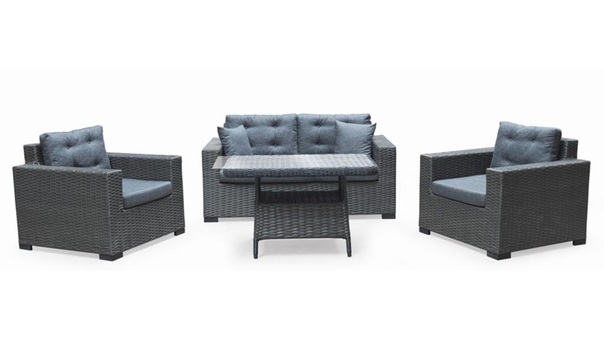 + VAT Brand New SRP £1399.99 The Chelsea Garden Co "Monaco" Range 4 Seat Rattan Low Lounge &