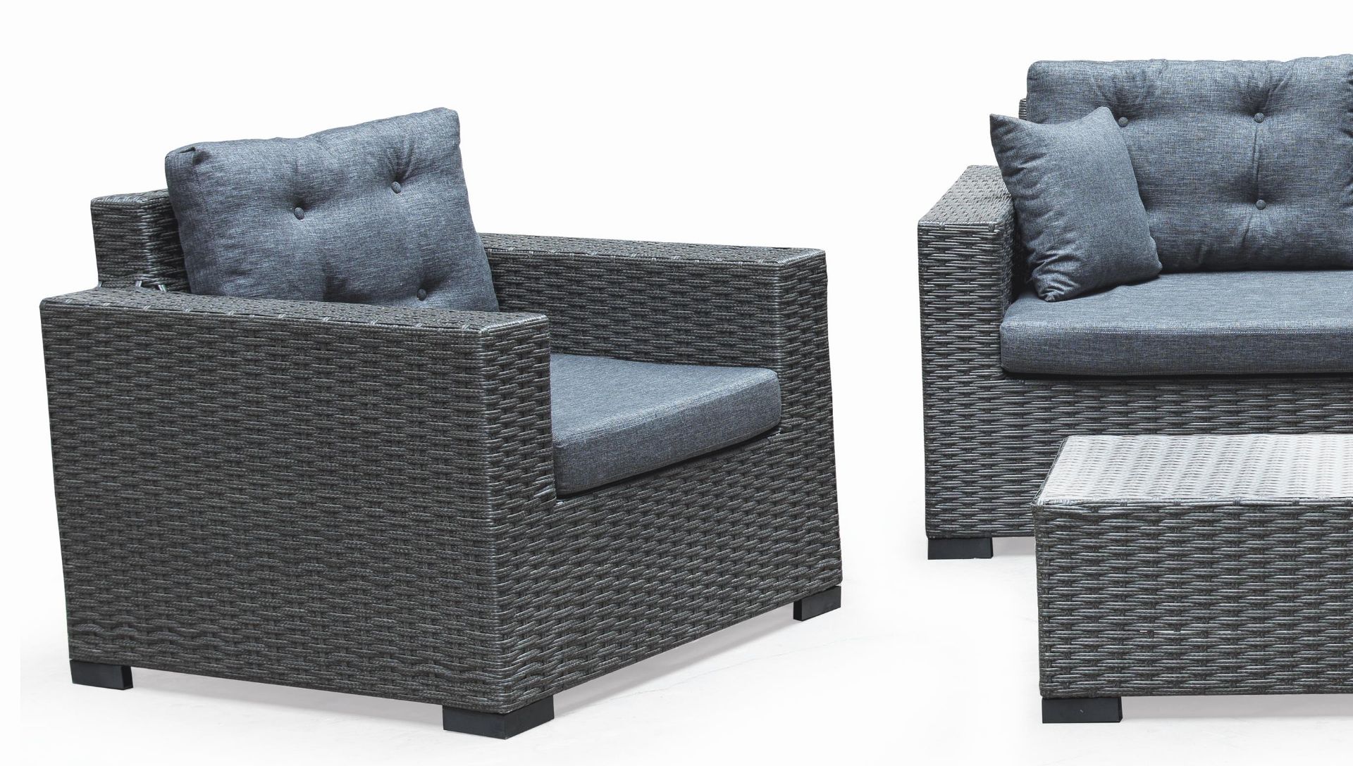 + VAT Brand New SRP £1399.99 The Chelsea Garden Co "Monaco" Range 4 Seat Rattan Low Lounge & Coffee - Image 6 of 6