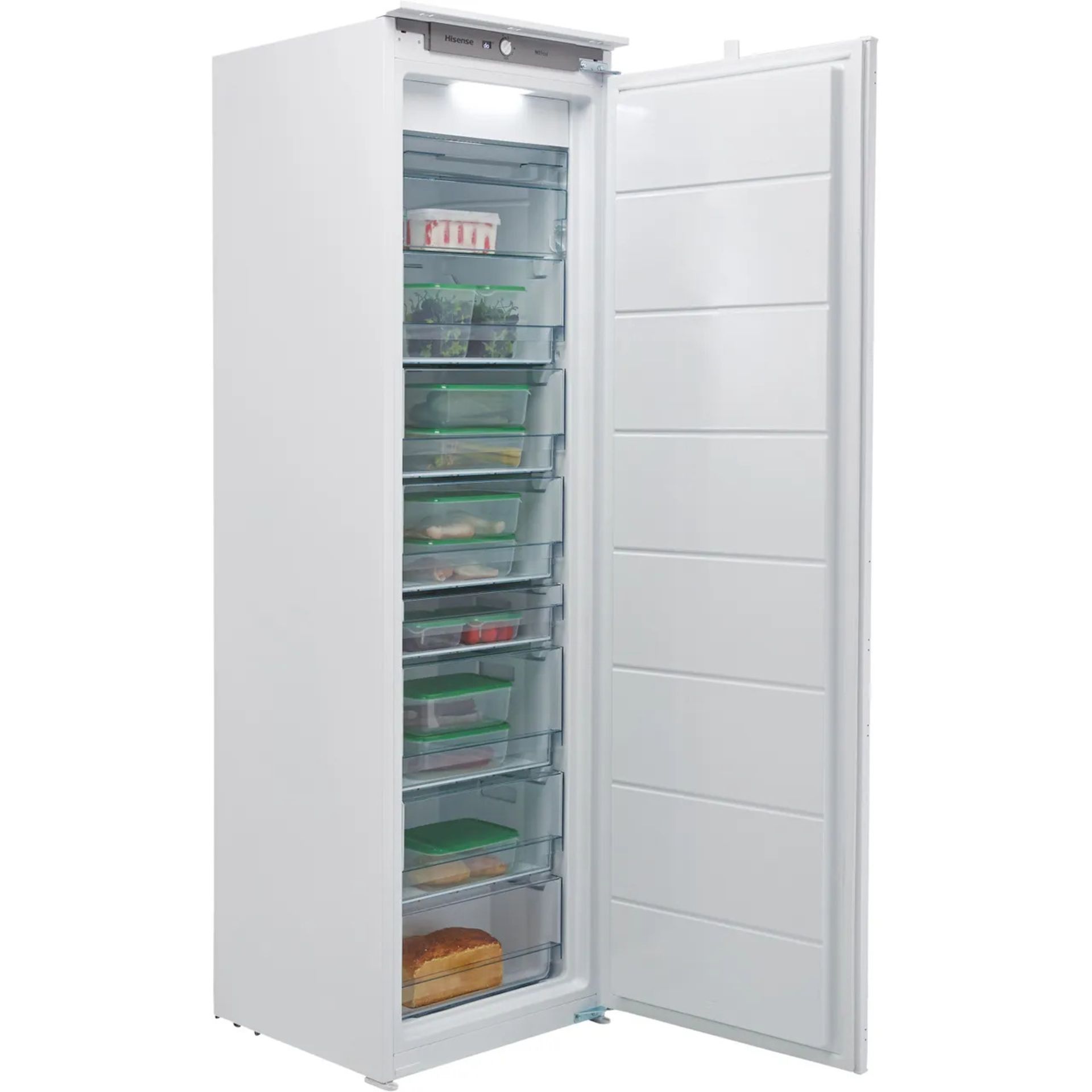 + VAT Grade B ISP £599 - Hisense FIV27N4AW1 Intergrated Frost Free Upright Freezer - 212 Litre