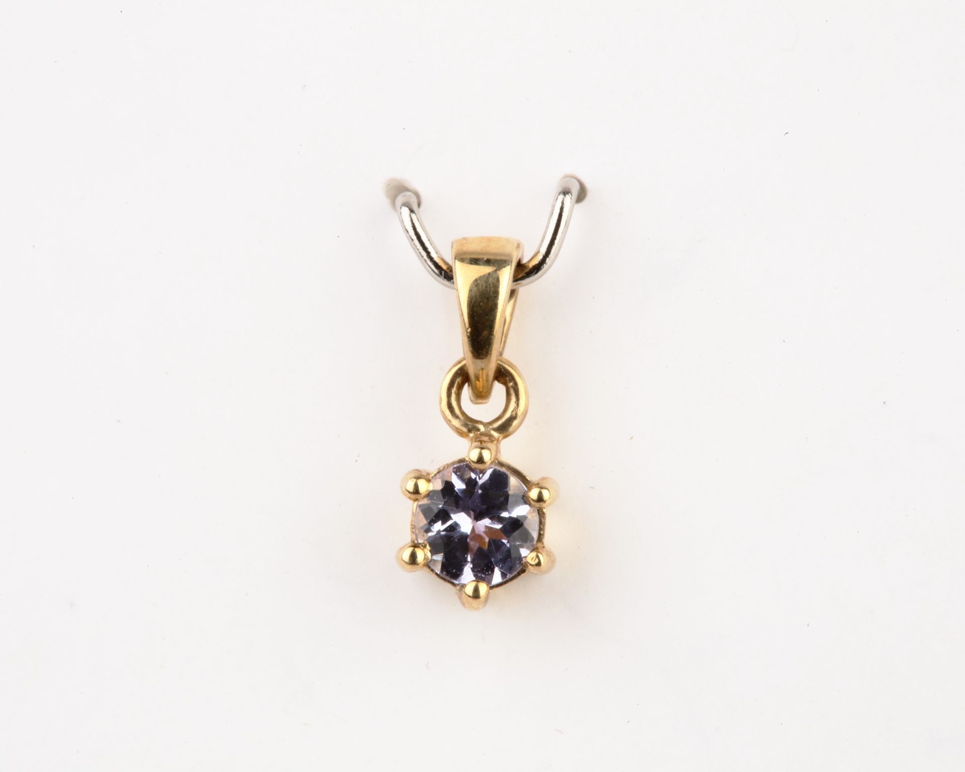 + VAT Ladies Gold Pink Sapphire Pendant