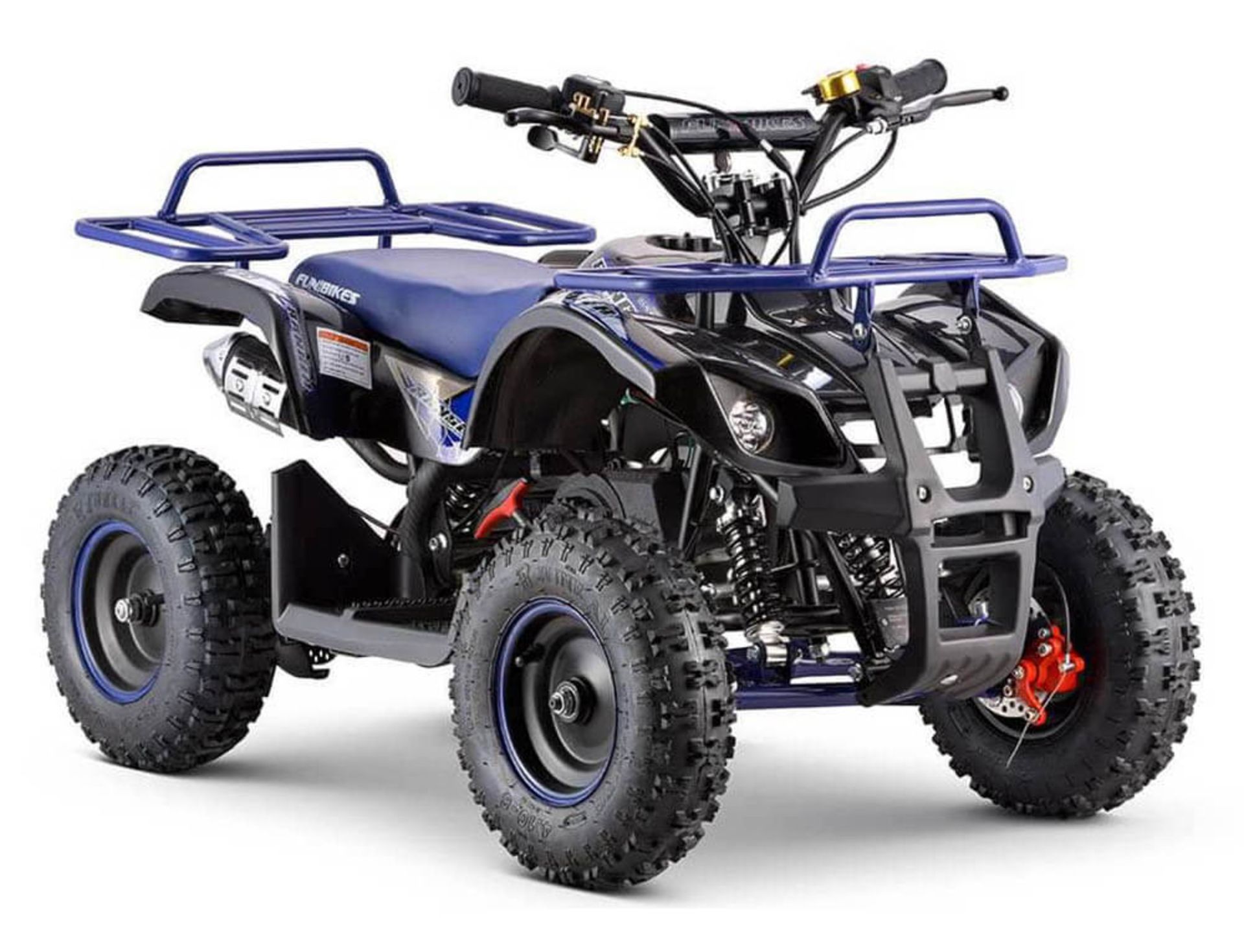 + VAT Brand New 49cc Hawk Mini Quad Bike - Colours May Vary - Full Front And Rear Suspension - Disk - Image 4 of 5