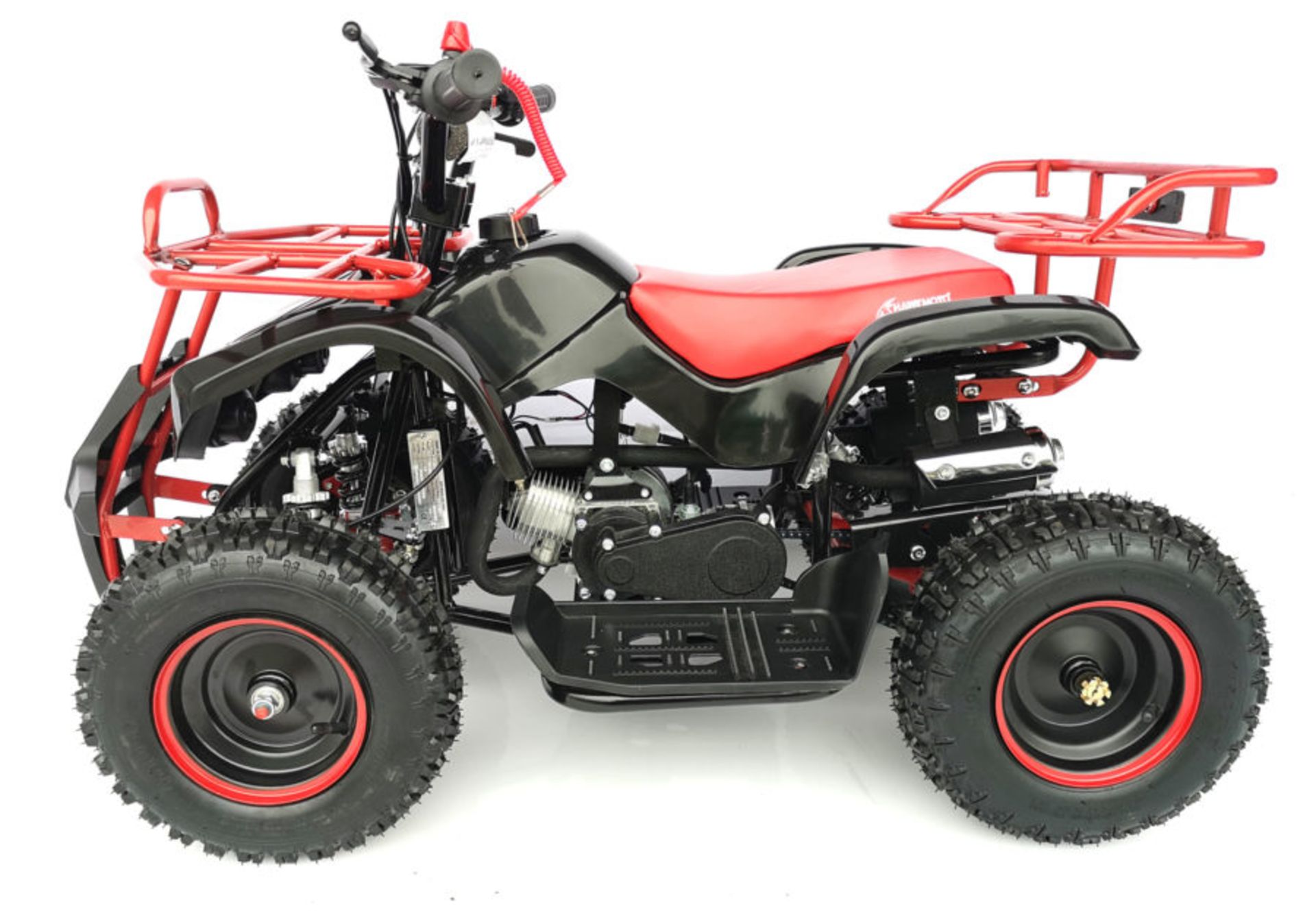 + VAT Brand New 49cc Hawk Mini Quad Bike - Colours May Vary - Full Front And Rear Suspension - Disk - Image 3 of 5