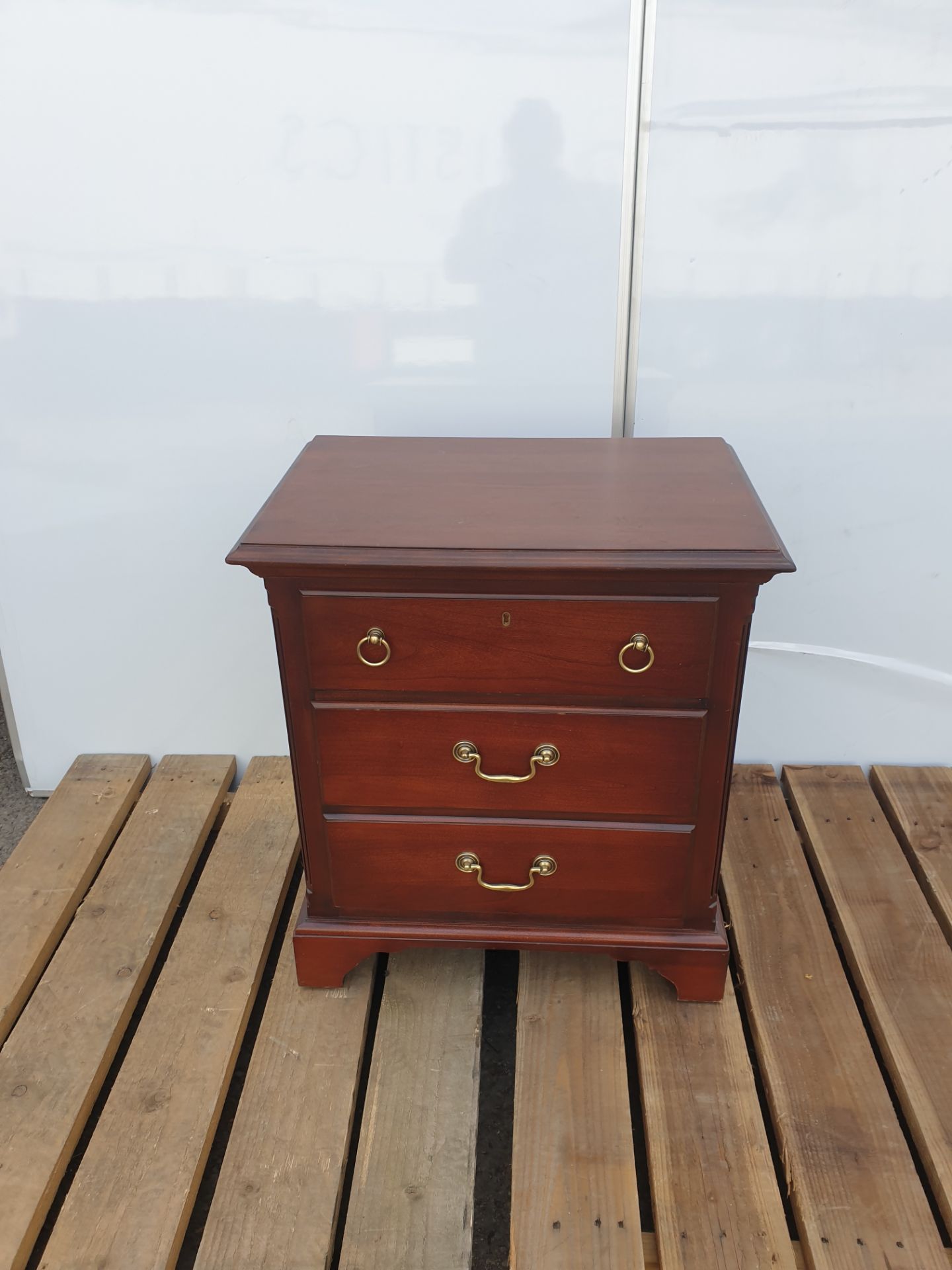 No VAT Cherrywood Two Drawer Cabinet