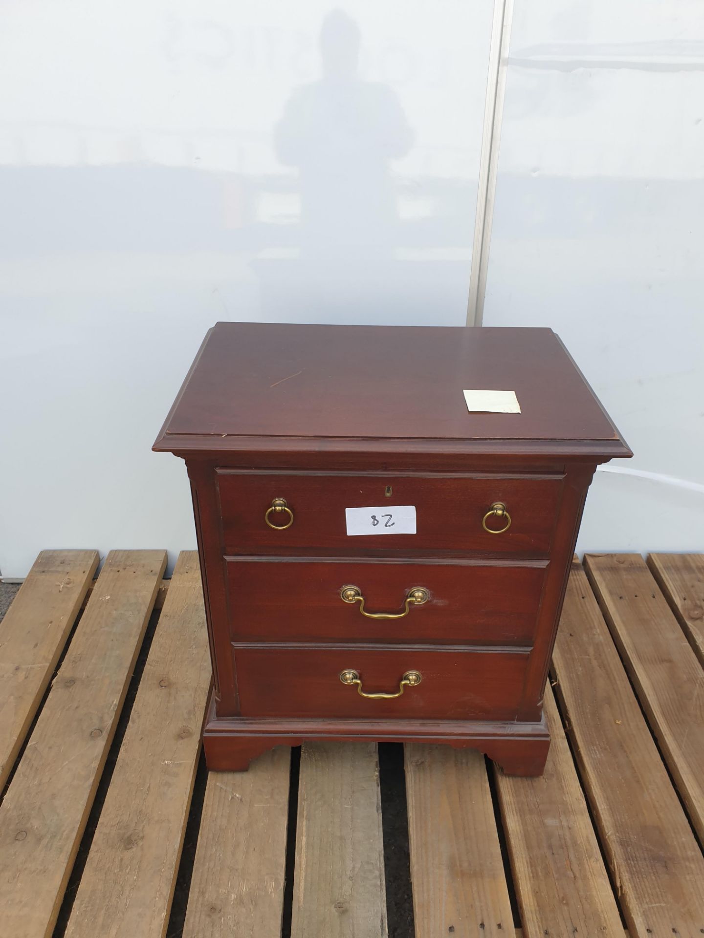 No VAT Cherrywood Two Drawer Cabinet - Image 2 of 2
