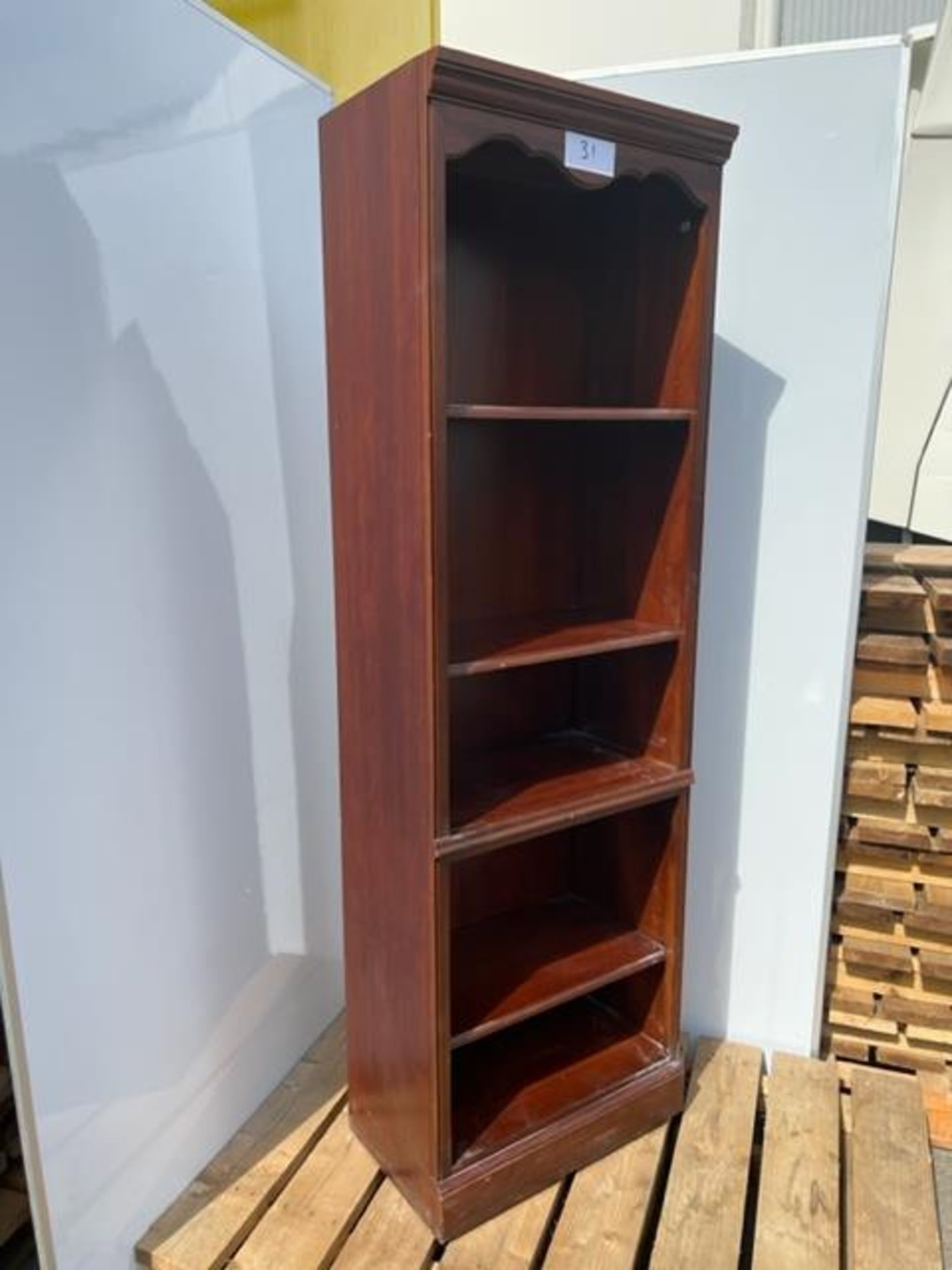 No VAT Six Foot Cherrywood Bookcase - Image 3 of 3