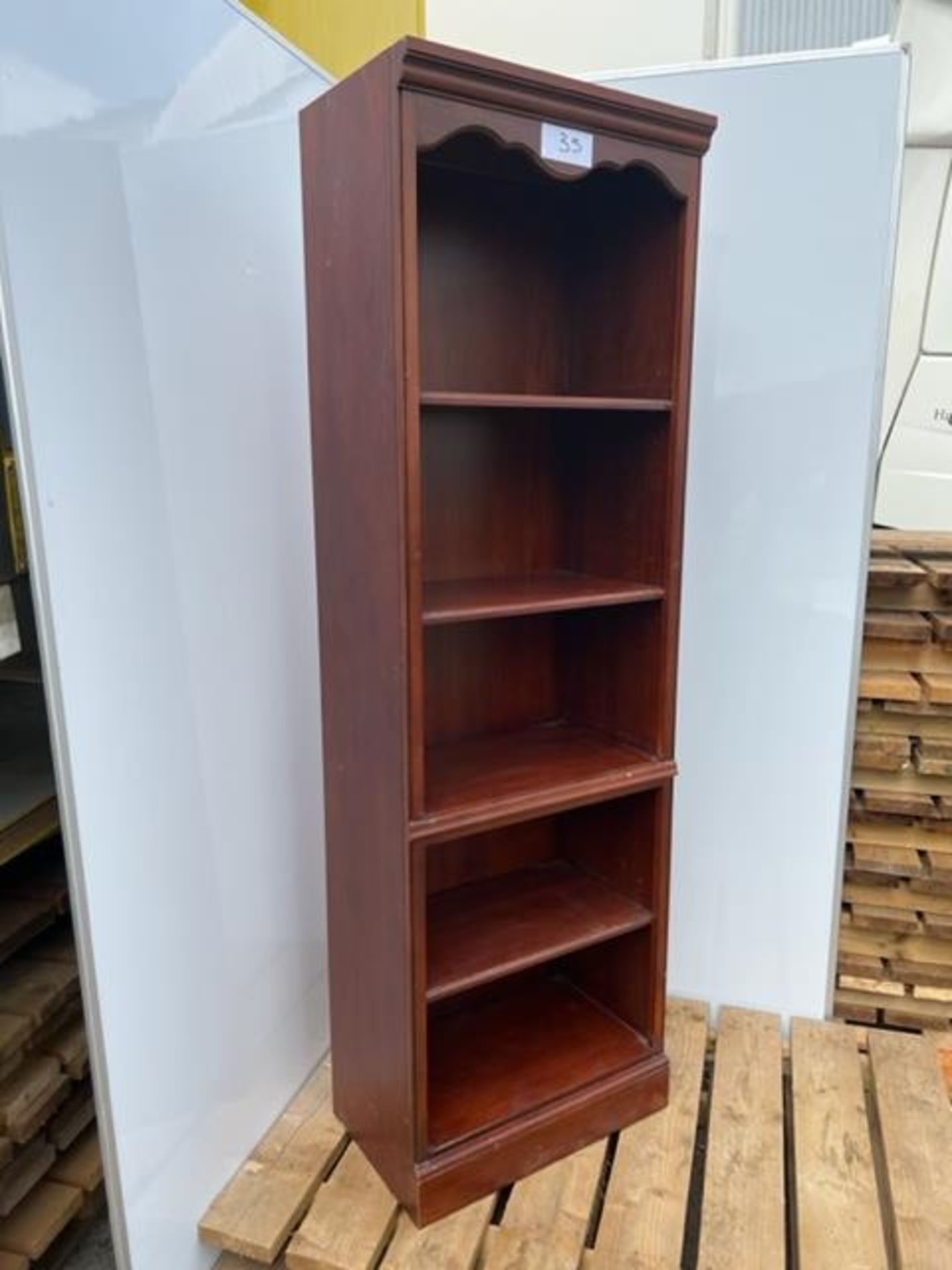 No VAT Six Foot Cherrywood Bookcase - Image 2 of 3