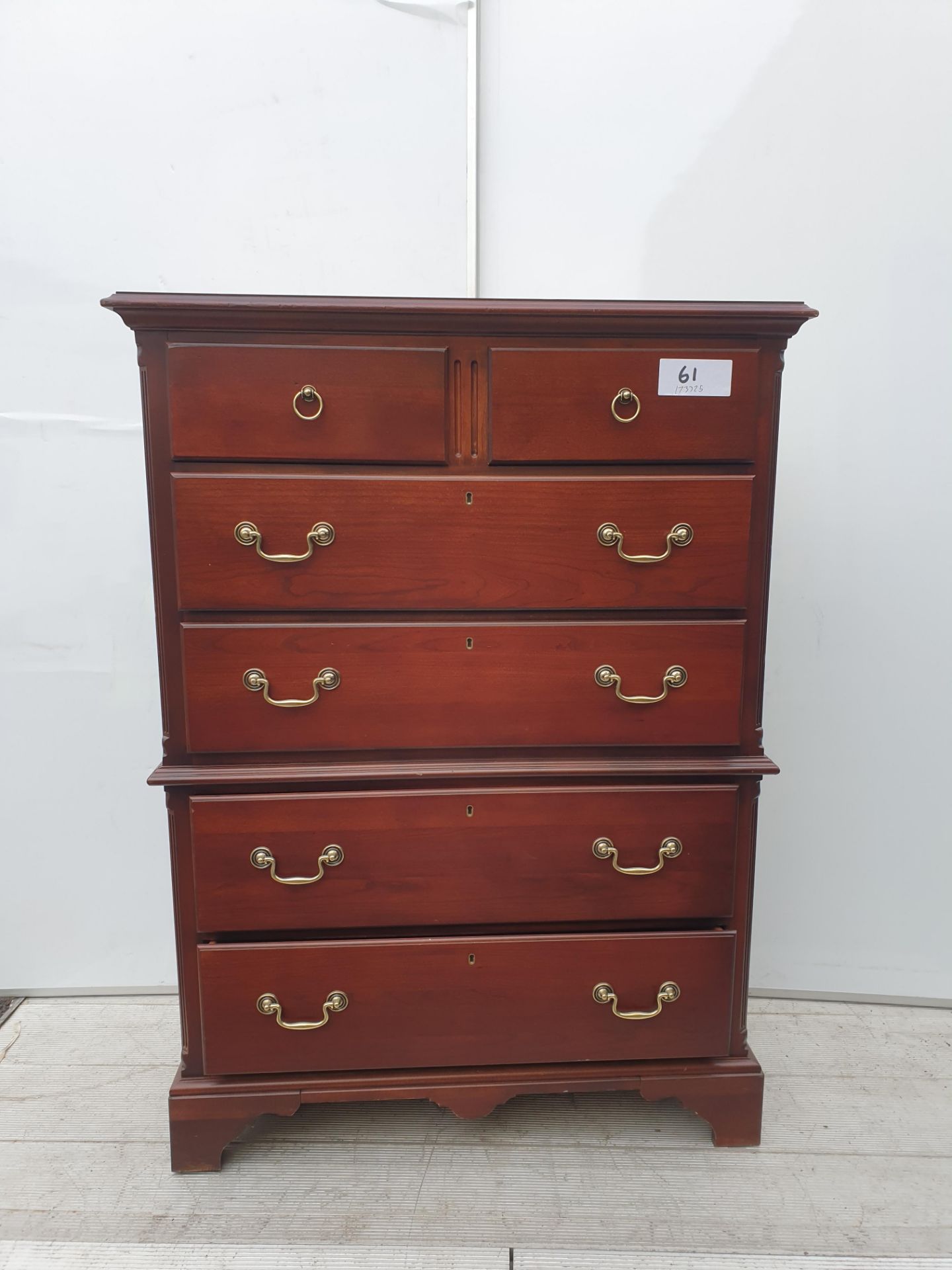 No VAT Cherrywood Two Over Four Chest Of Drawers