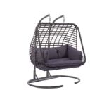 + VAT Brand New Chelsea Garden Company Rattan Double Hanging Swing Chair - Item is Available Aprox