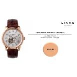 + VAT Brand New Links Of London Noble Rose Gold Plated Gents Watch - Leather Strap - Circular White
