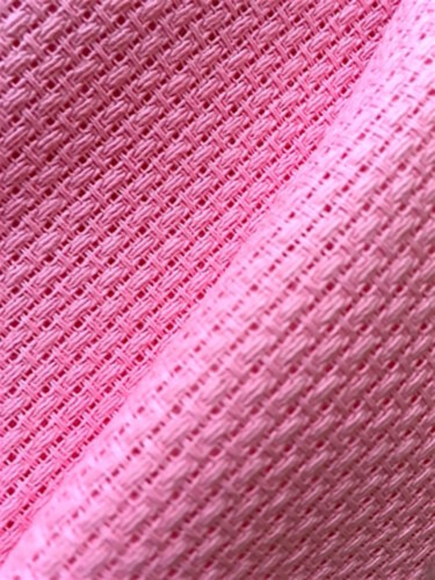 + VAT Grade A Six Lots Of 1m Pink Binca Fabric