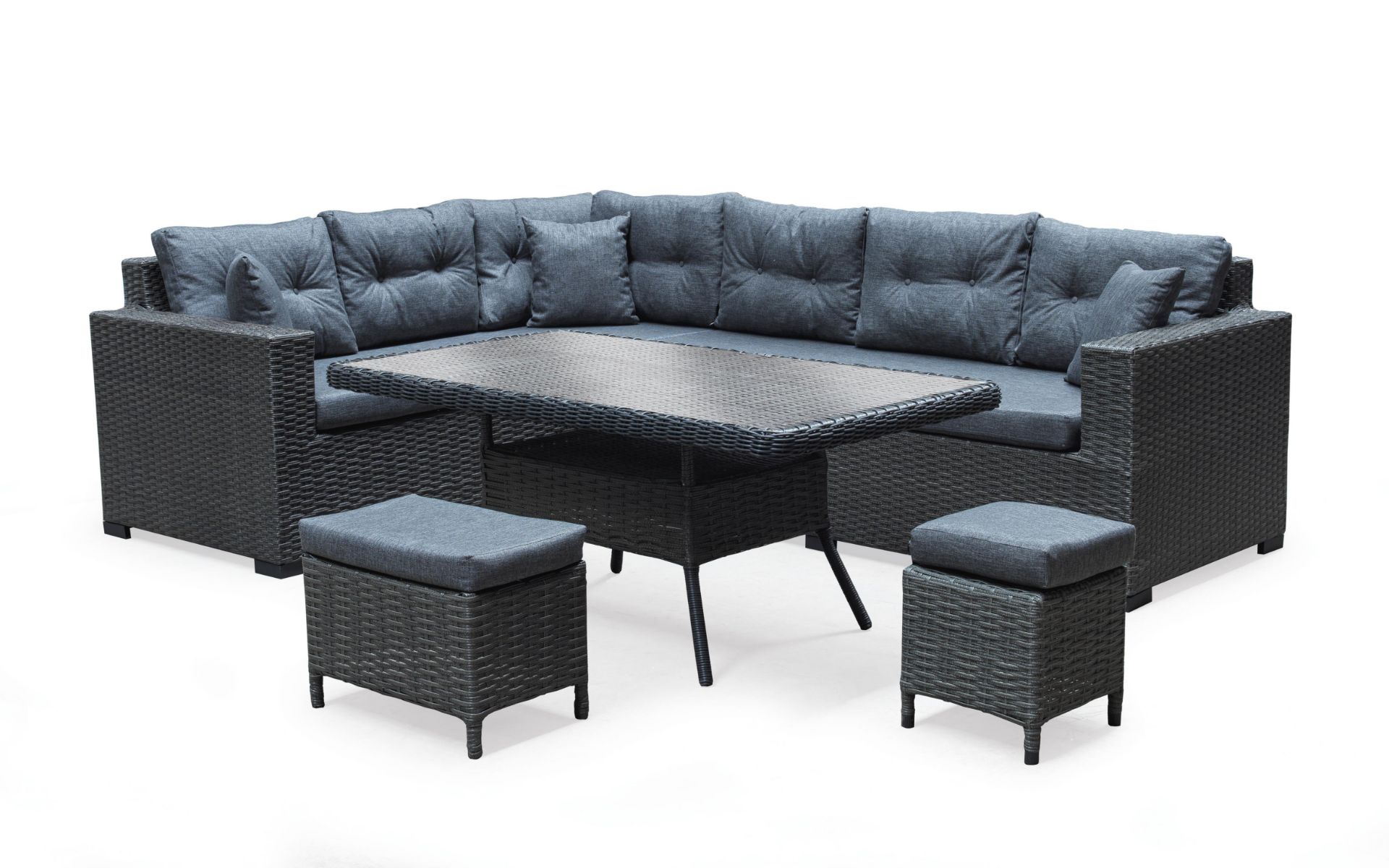 + VAT Brand New SRP £2199.99 (Chelseagardenco.com) The Chelsea Garden Co "Cannes" Range Grey Rattan