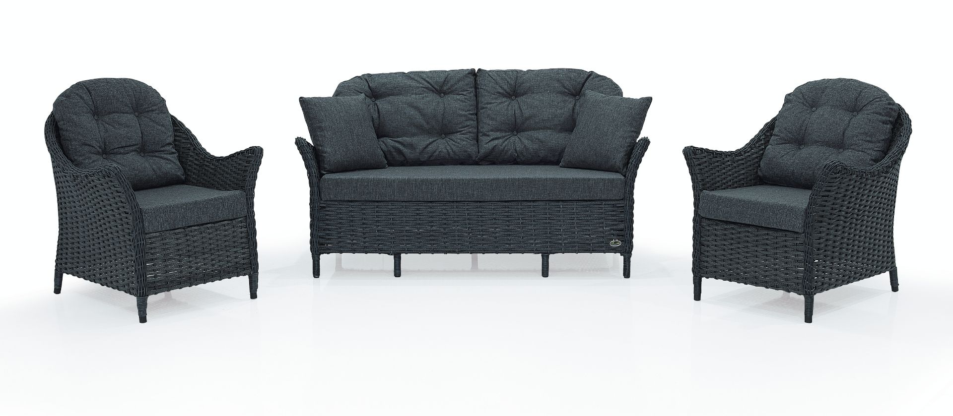 + VAT Brand New SRP £1299.99 The Chelsea Garden Co "Antibes" Range Grey 4 Person Rattan Coffee - Image 2 of 5