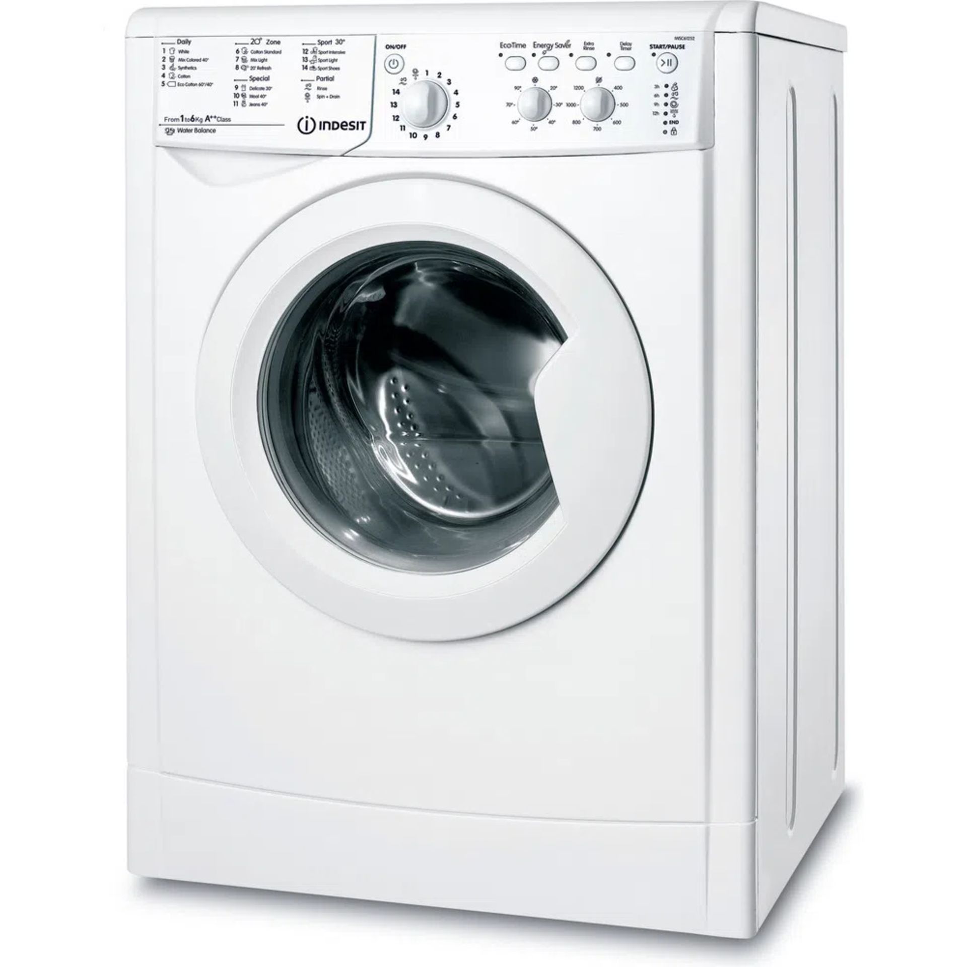 + VAT Grade B ISP £259 - Indesit Ecotime IWSC 61252 Washing Machine - 6Kg Capacity - 1200 RPM - 85