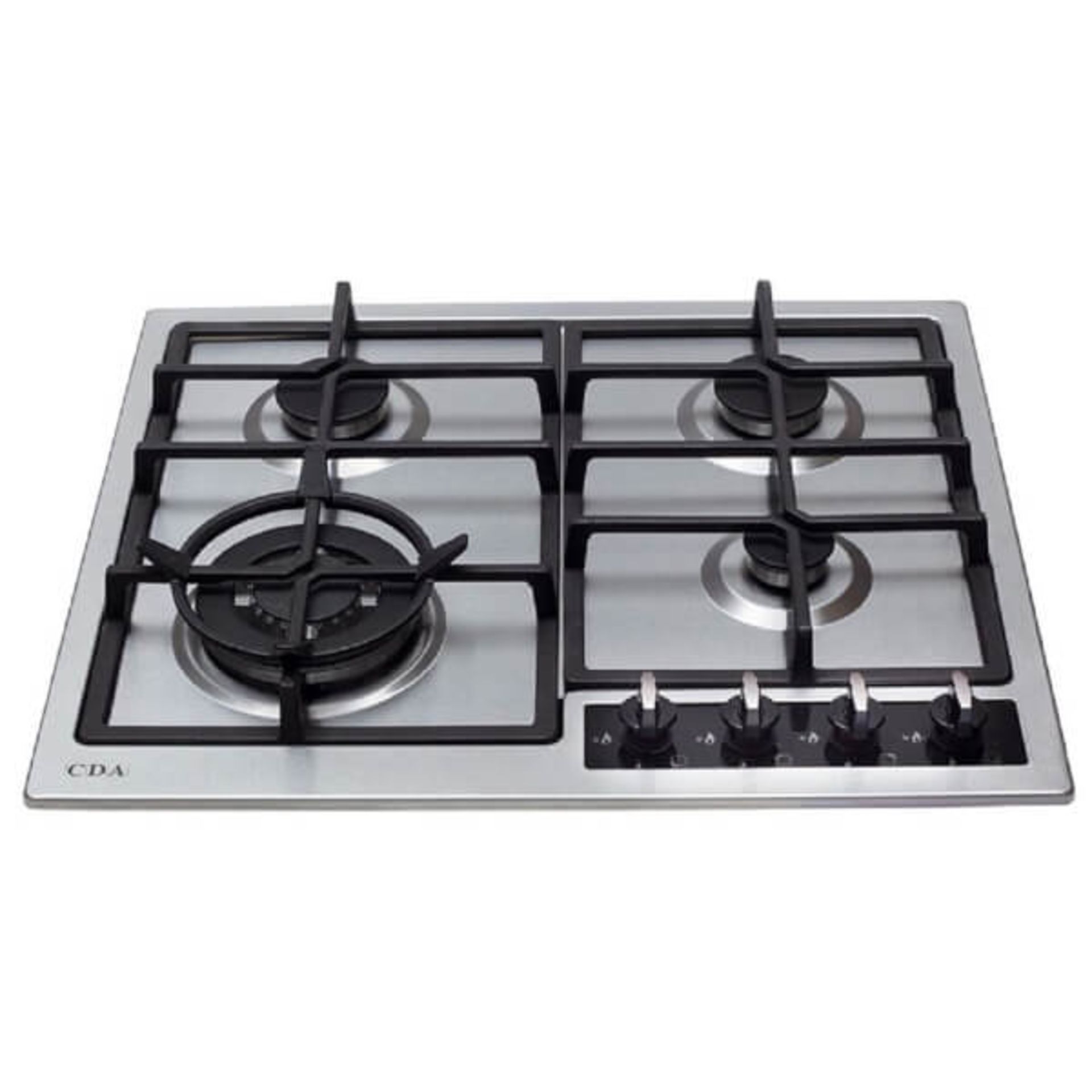 + VAT Grade A CDA HG6350SS Four Burner Stainless Steel Gas - Cast Iron Pan Support - Automatic - Image 2 of 2