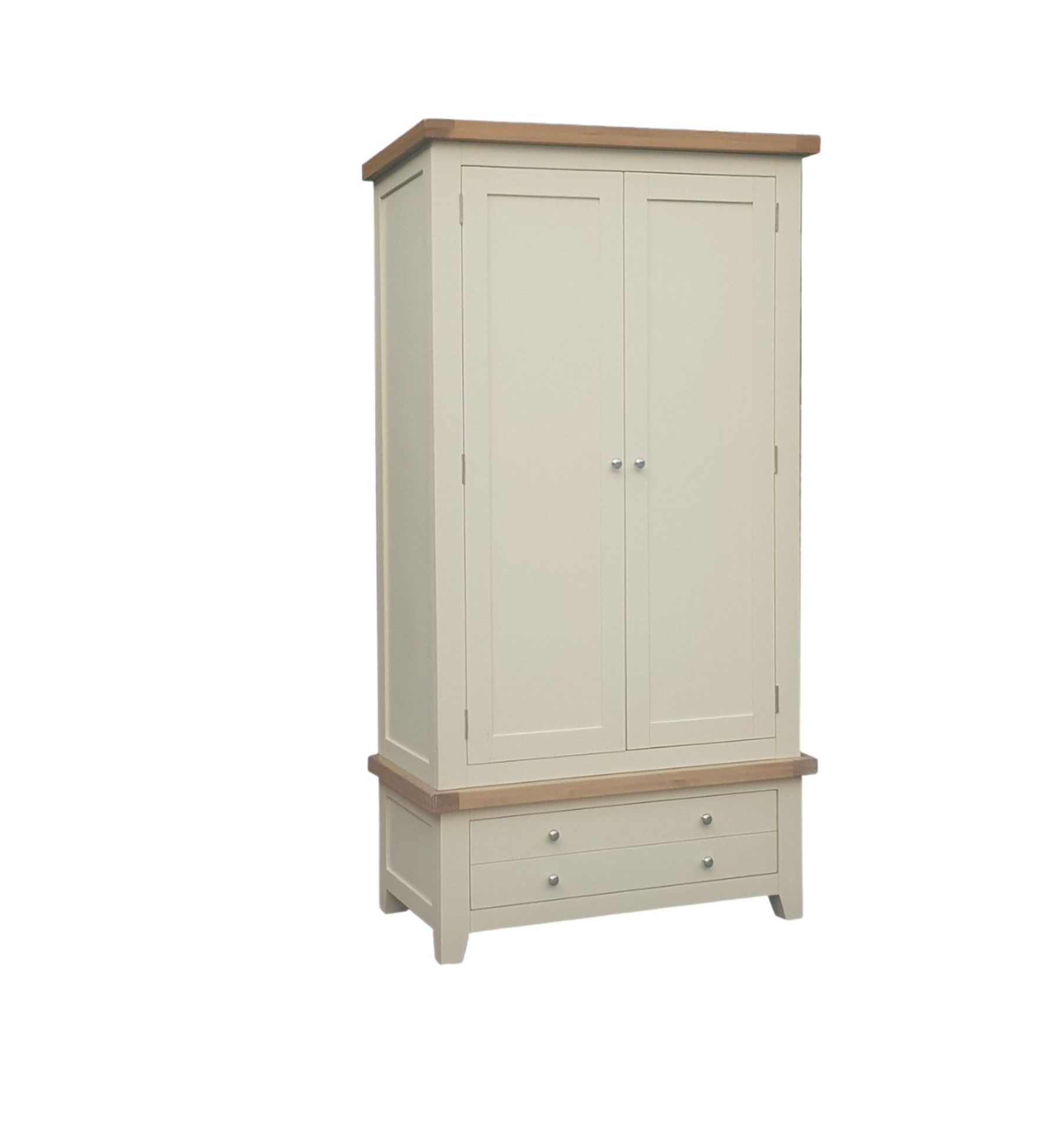 + VAT Brand New CS Designs "Daylesford" Single Wardrobe With Natural Oak Tops With Solid Hardwood