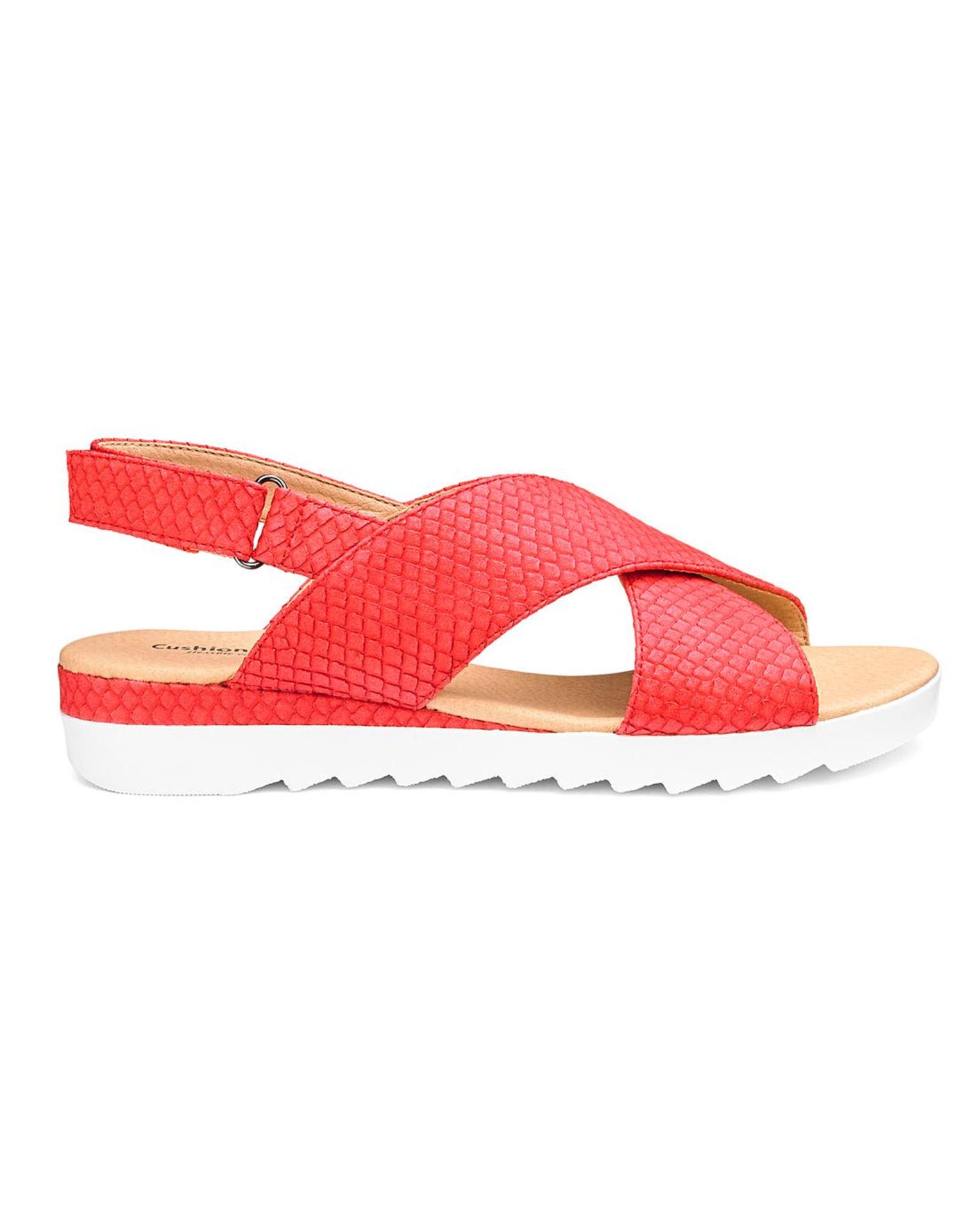 + VAT Brand New Pair Ladies EEE Fit Sandals Red Size 5