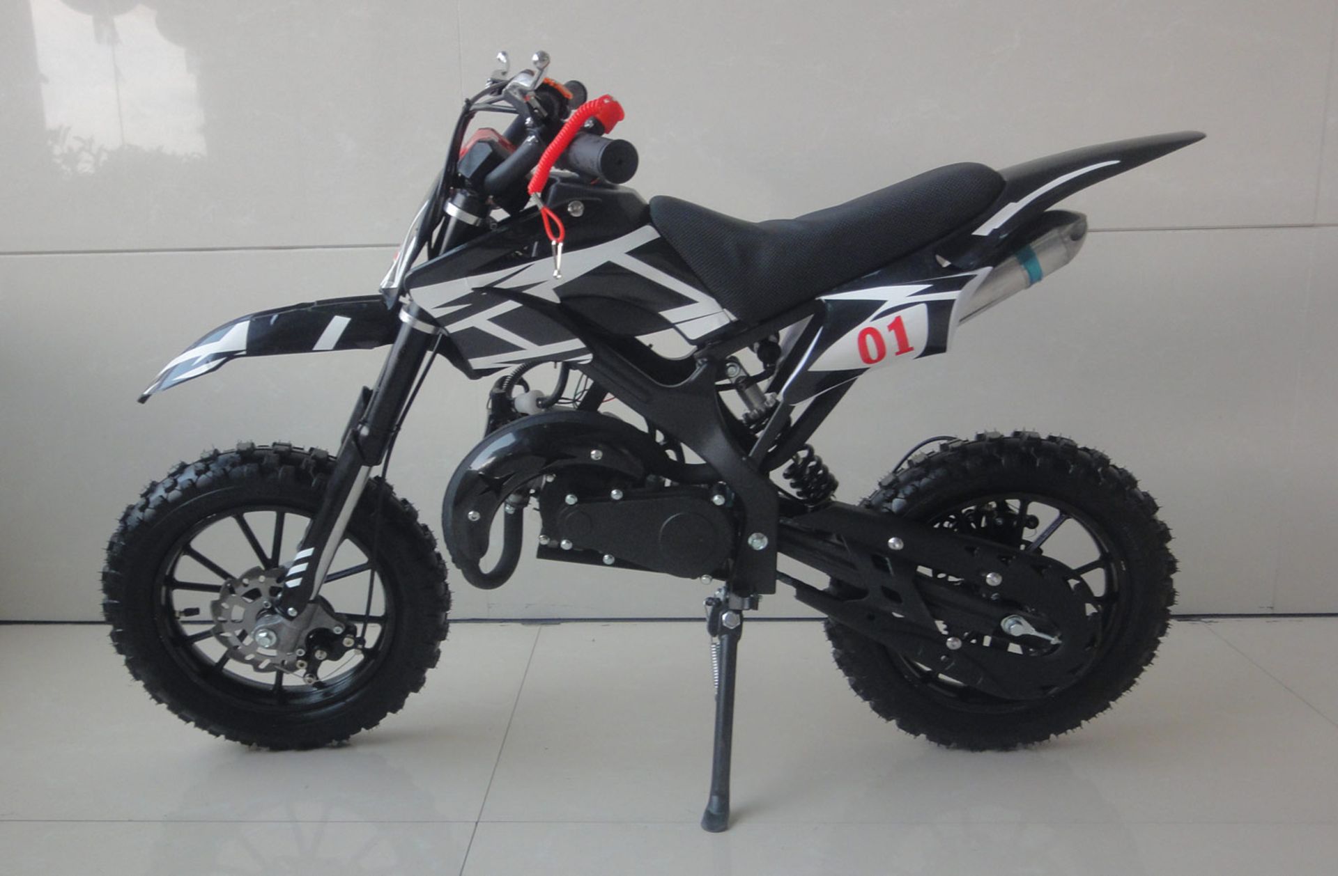+ VAT Brand New 49cc Hawk Mini Quad Bike - Colours May Vary - Full Front And Rear Suspension - Disk - Image 6 of 6