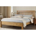 + VAT Brand New CS Designs "Windsor" Natural Oak Double Bed Frame - Brand New Stunning Quality -