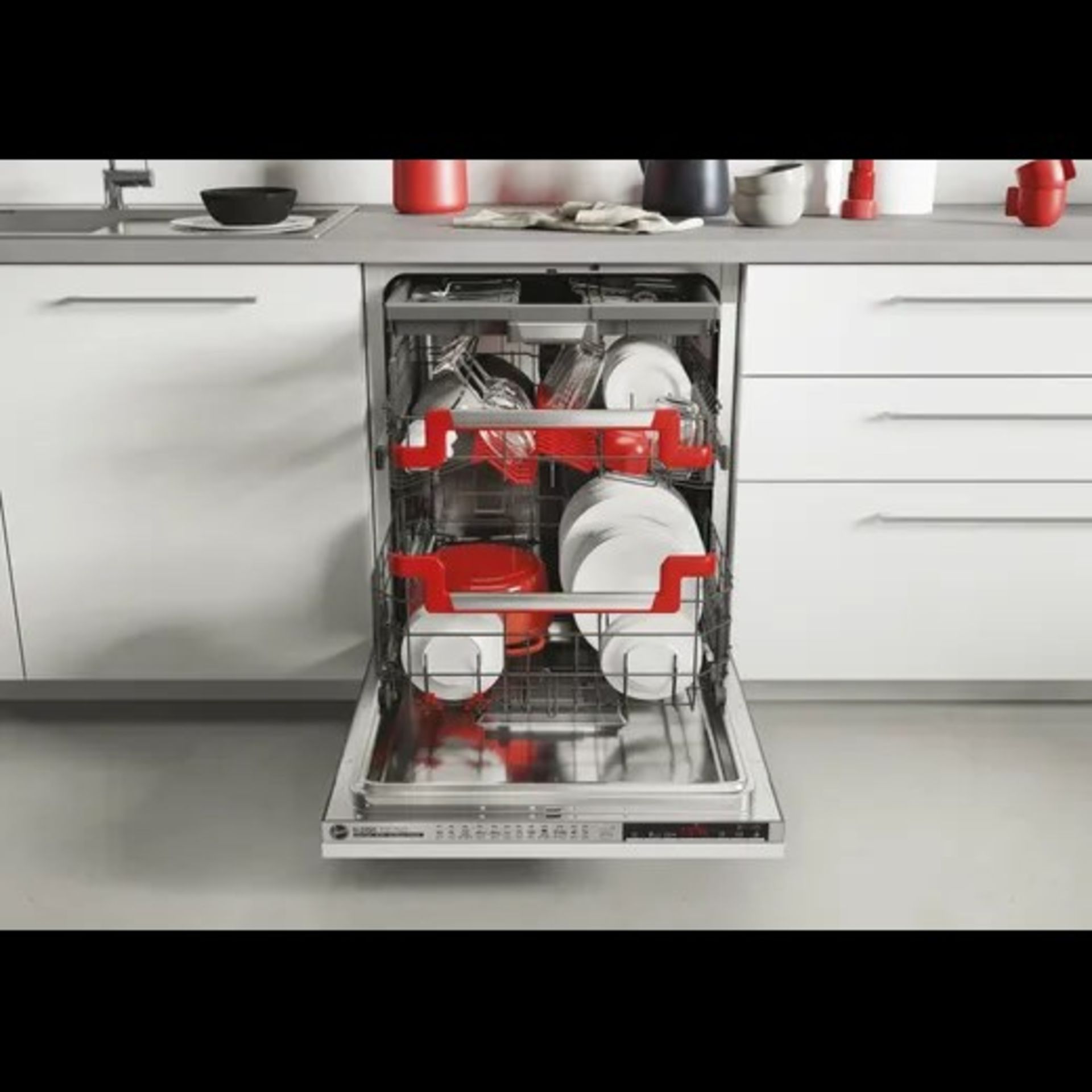 + VAT Grade B ISP £499 - Hoover HIB6B2S3FS Fully Intergrated Dishwasher - 16 Place Settings - 12 - Image 2 of 2