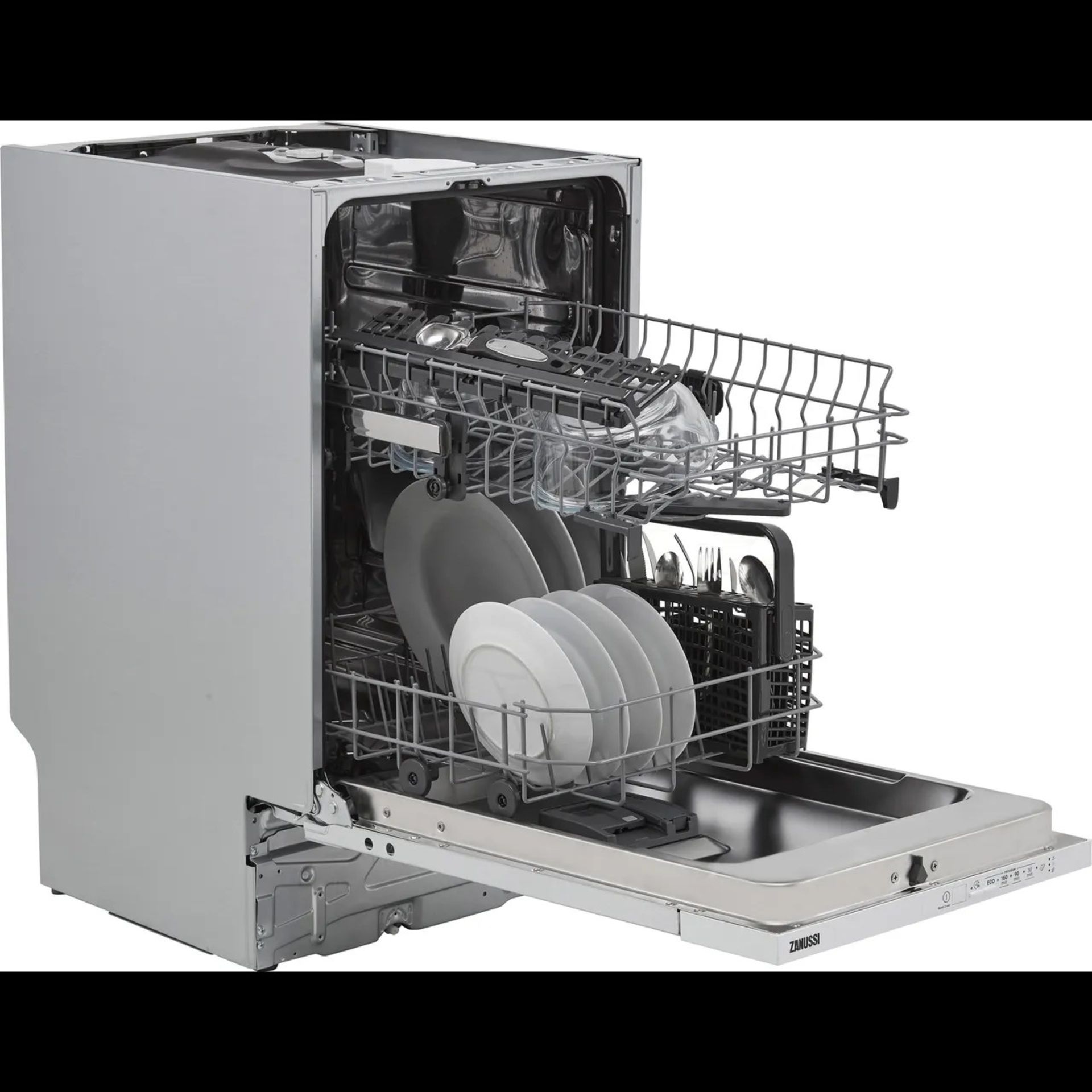 + VAT Grade B ISP £469 - Zanussi ZSLN1211 Fully Intergrated Slimline Dishwasher - 9 Place - Image 2 of 2