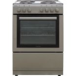 + VAT Grade B ISP £259 - Electra SE60S Electric Cooker With Solid Plate Hob - Oven Capacity 72