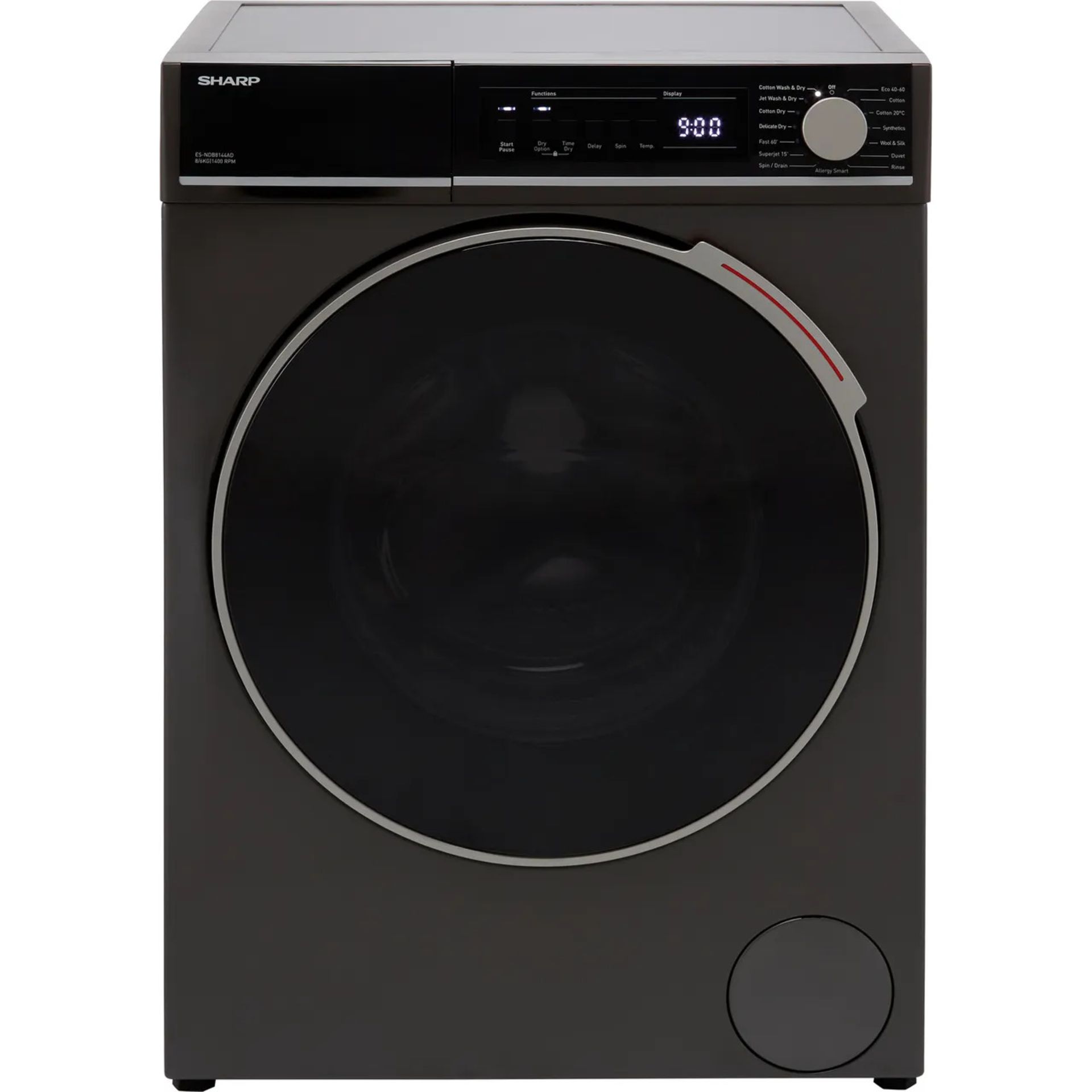 + VAT Grade B ISP £419 - Sharp ES-NDB8144AD-EN 8Kg Washer Dryer - 8Kg Wash & 6Kg Dry Capacity -